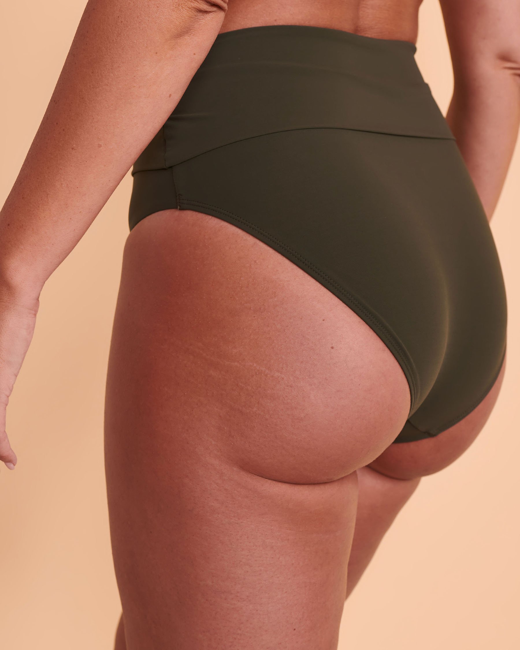 JETS AUSTRALIA Bas de bikini bande de taille pliée JETSET Olive J3749 - Voir3