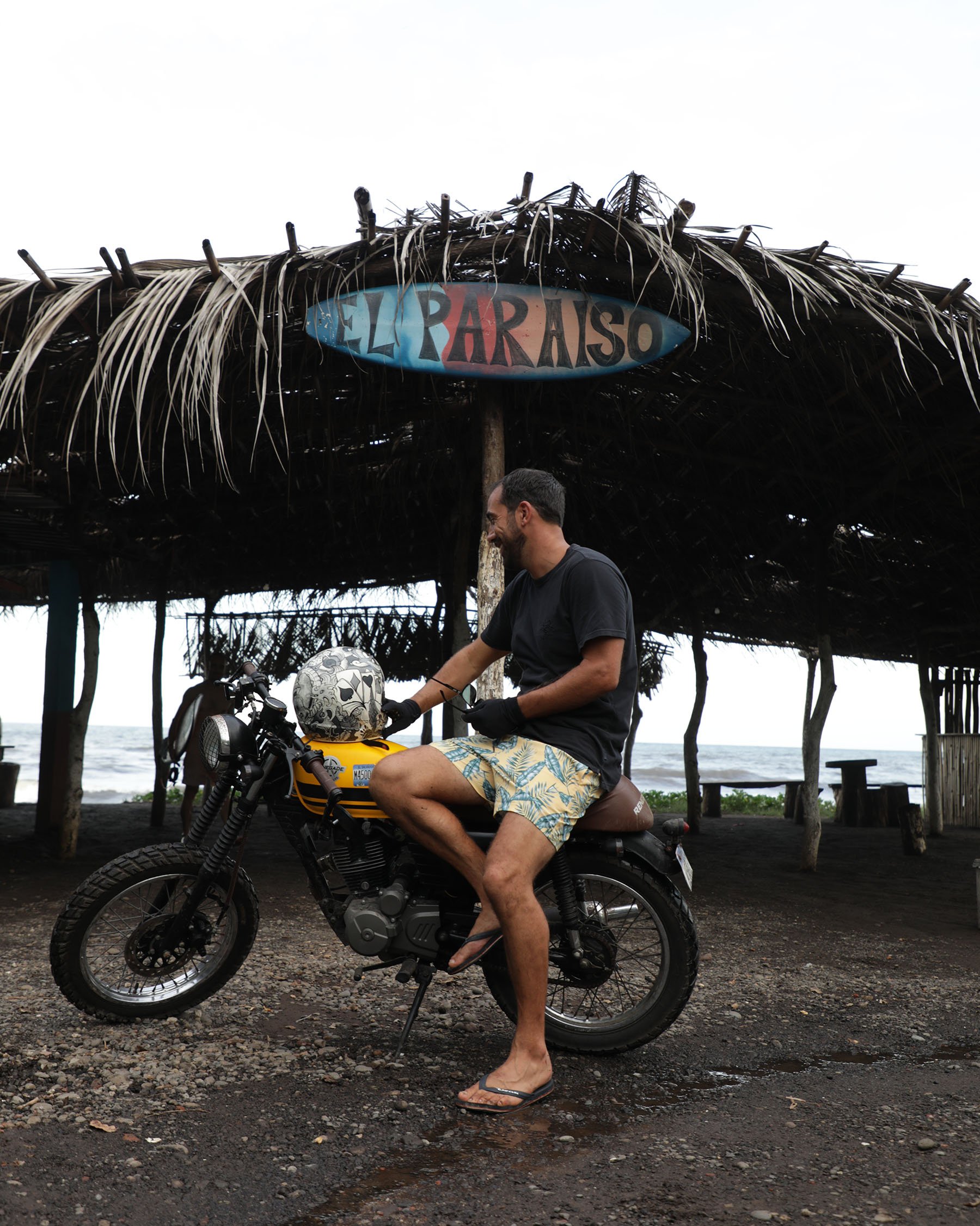 HAMABE Volley Swimsuit with Mesh Lining Palm trees 03100006 - View1