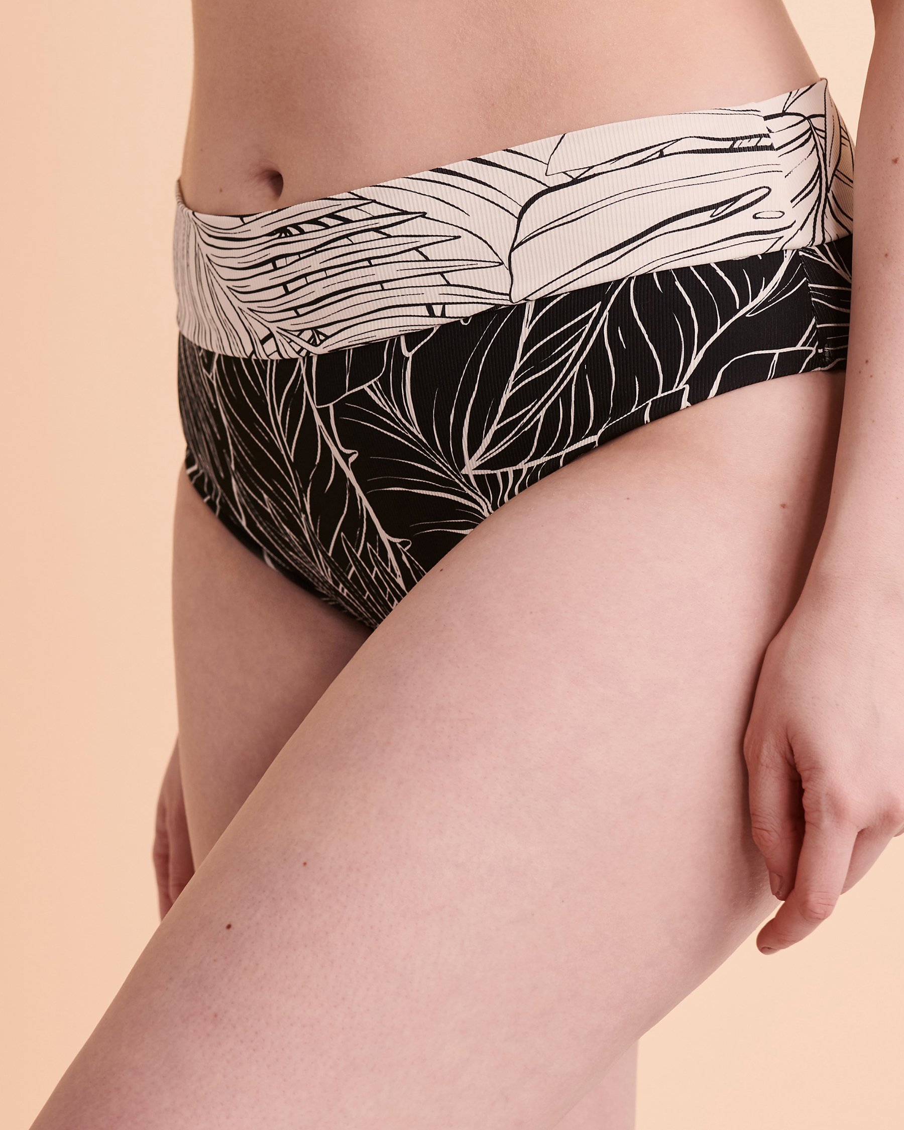 SKYE Bas de bikini jambe haute Rachel MESMERIZE Imprimé noir SK72754 - Voir4