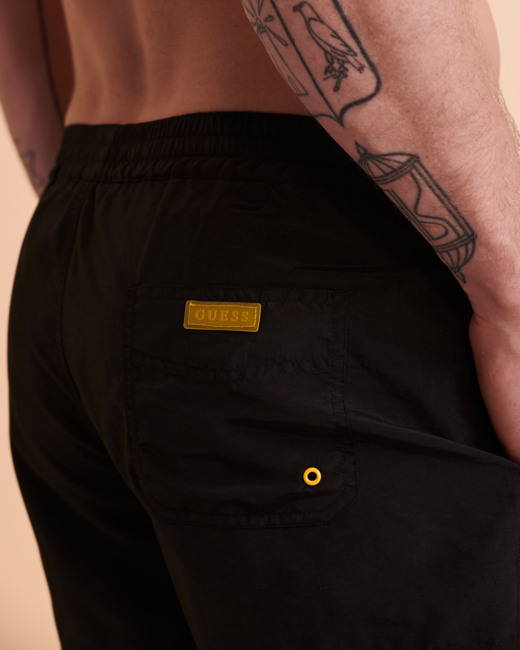 GUESS Volley Swimsuit with Mesh Lining Black F2GT27TEL27 - View3