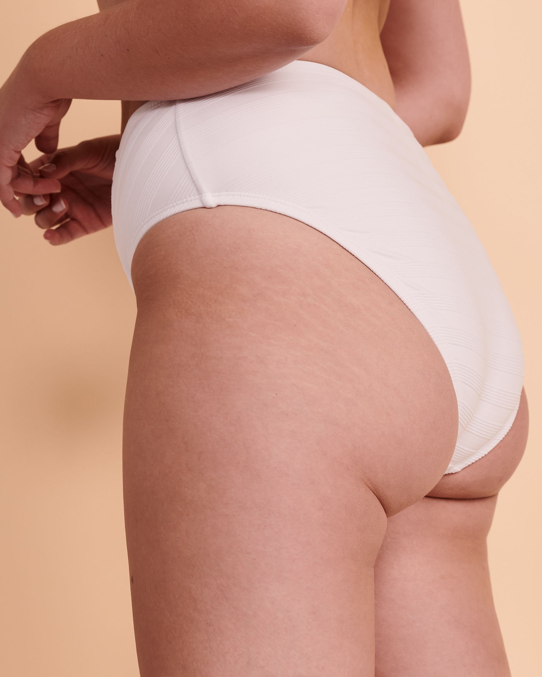 LA BLANCA LINEA COSTA High Waist Bikini Bottom White LB2CE98 - View3