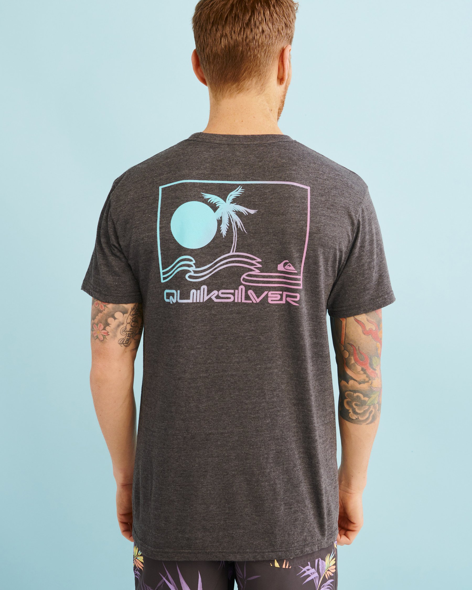 QUIKSILVER VIBES BUILDER MOD T-shirt Charcoal AQYZT08402 - View3
