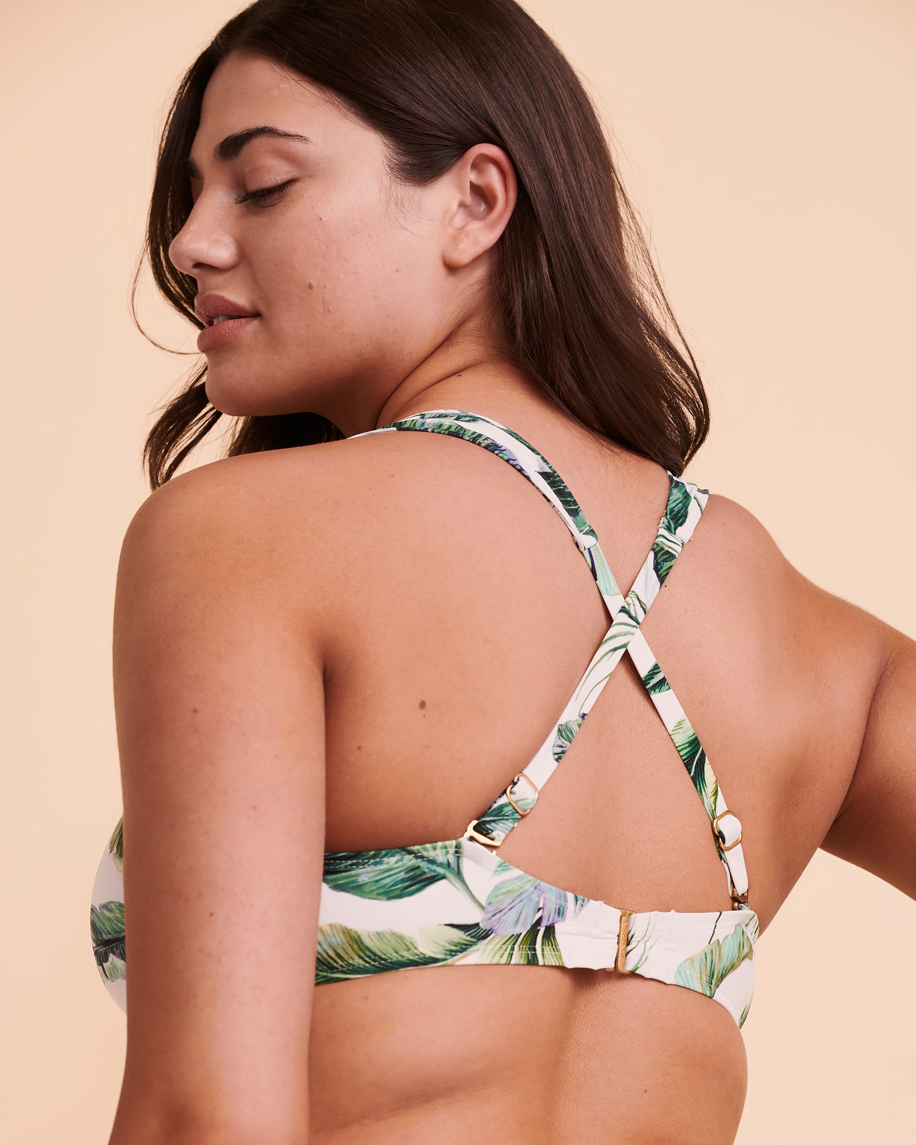 JANTZEN THE JUNGLE LOOK Bandeau Bikini Top Floral print JZ22381B - View3