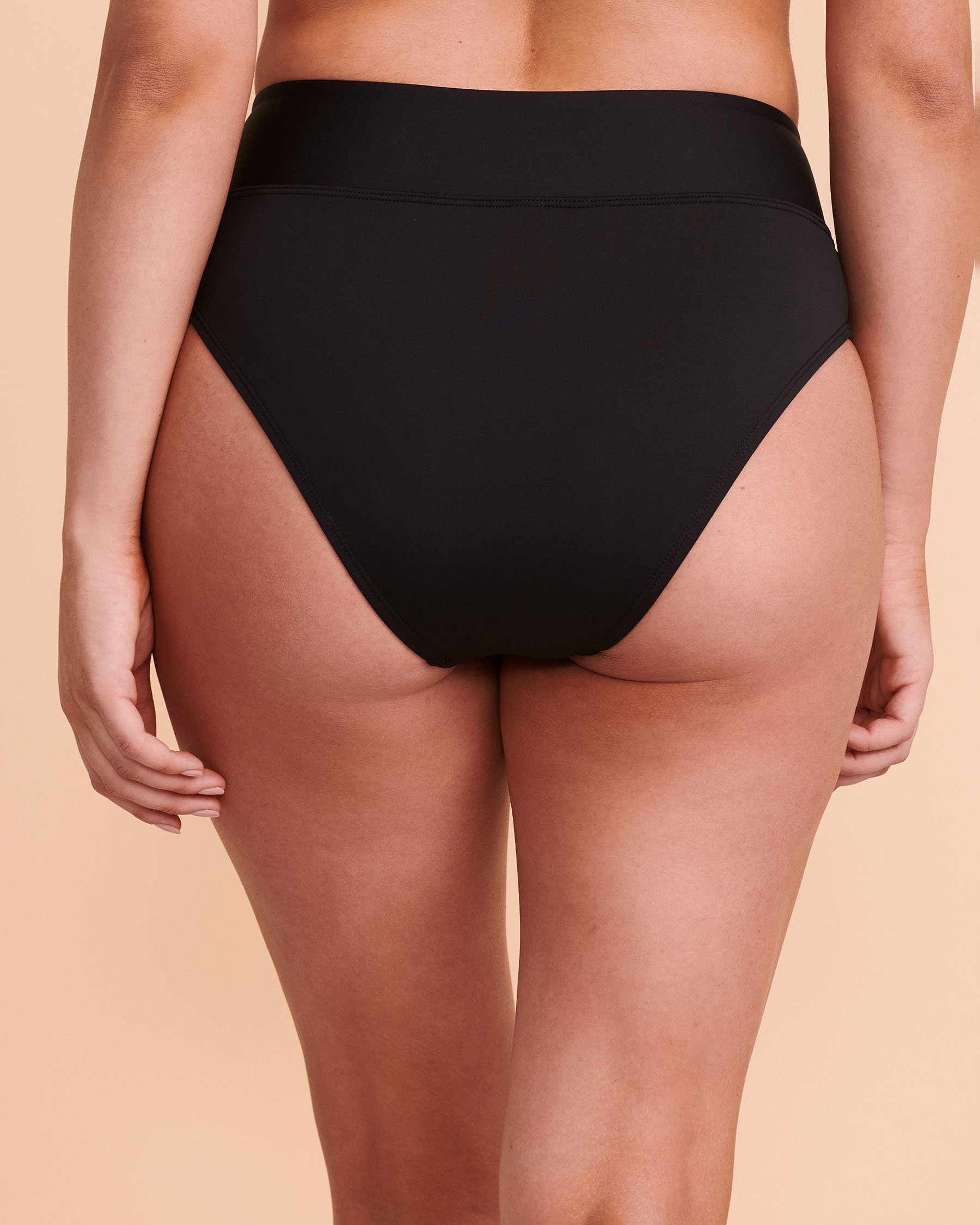 LA BLANCA Bas de bikini bande de taille croisée ISLAND GODDESS Noir LB2IG99 - Voir2