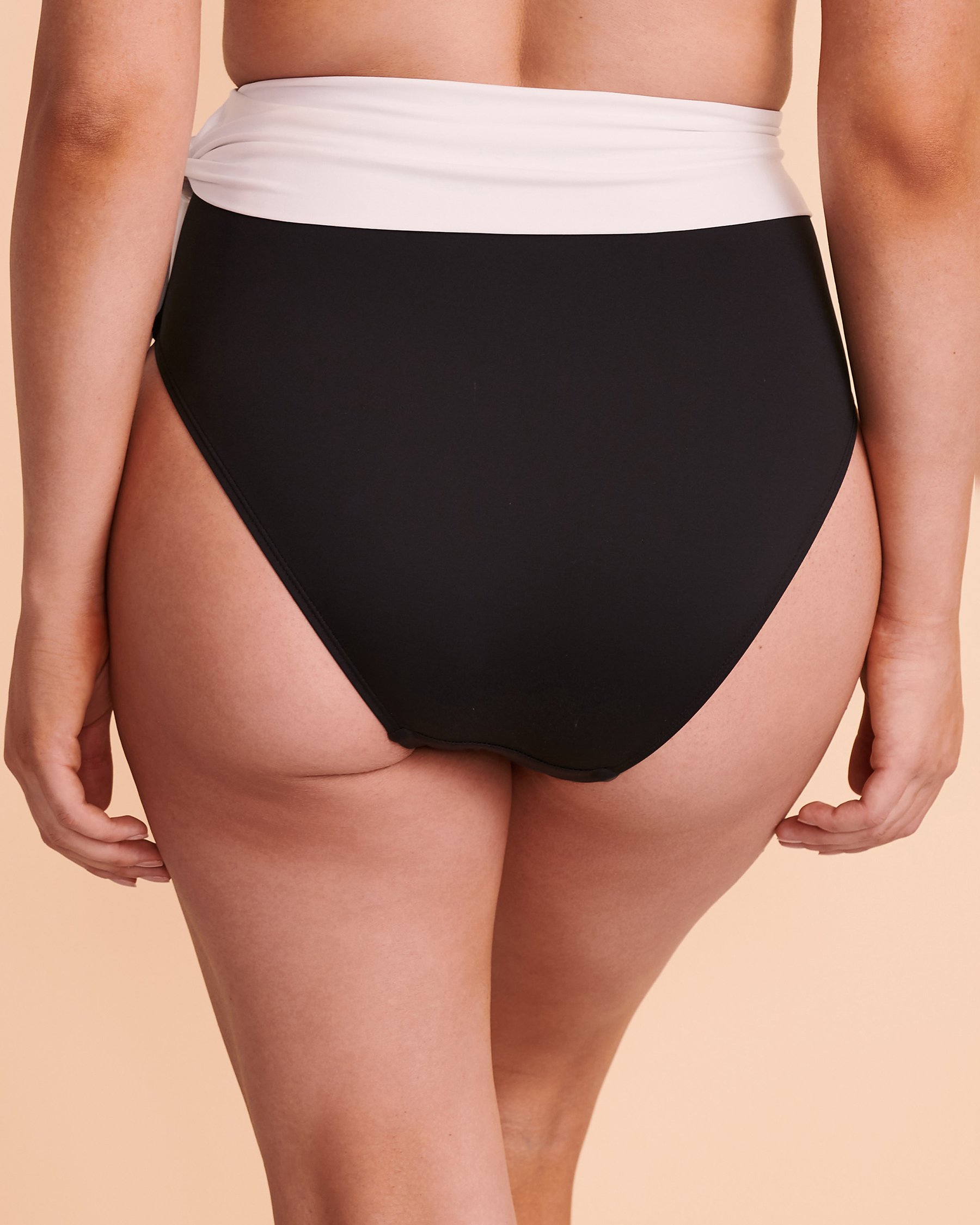 RALPH LAUREN BEL AIR High Waist Bikini Bottom Black and white 20110057 - View2