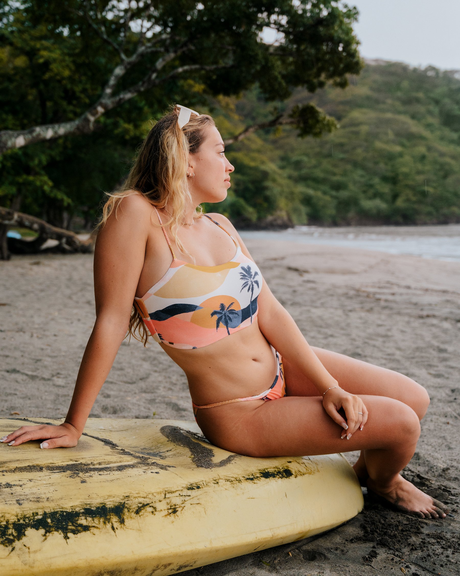 RIP CURL Haut de bikini cami courte MELTING WAVES Lever de soleil 001WSW - View1