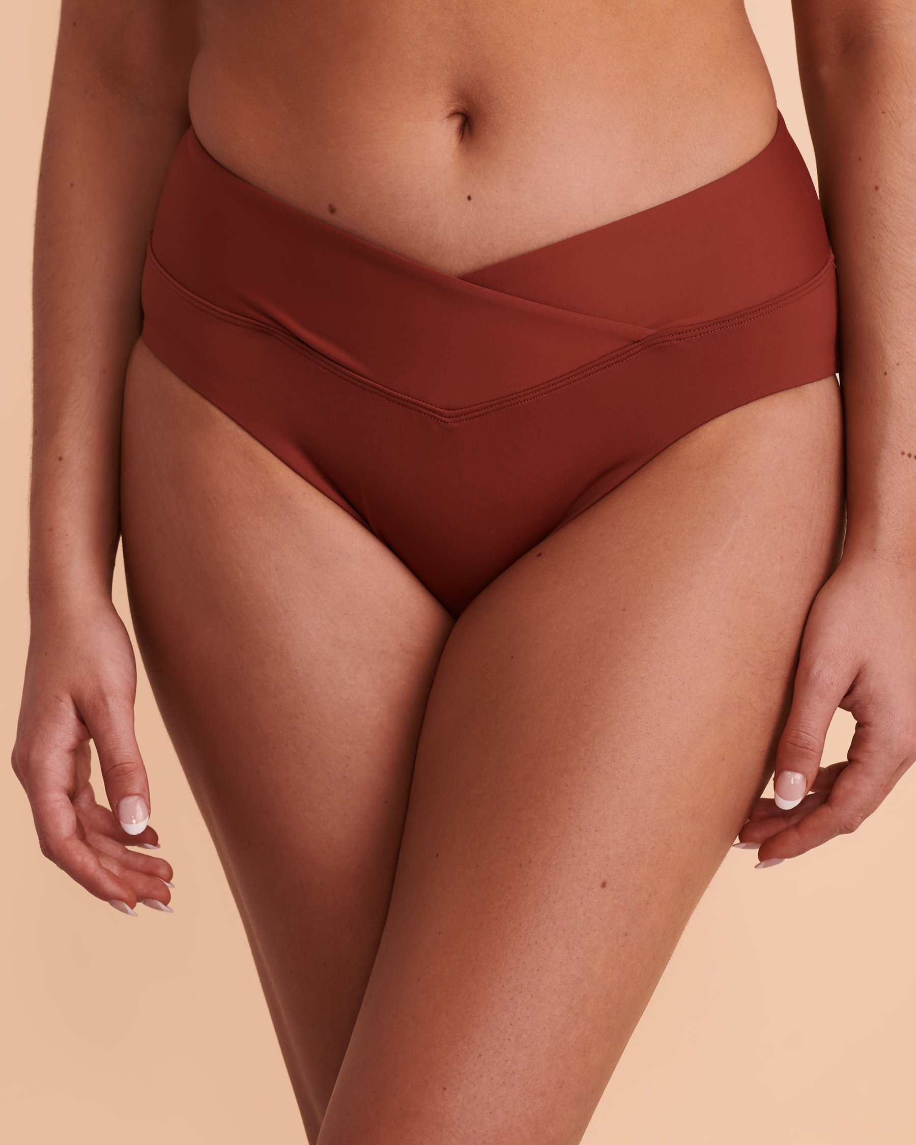 LA BLANCA Bas de bikini torsadé ISLAND GODDESS Cannelle LB2IG99 - View1