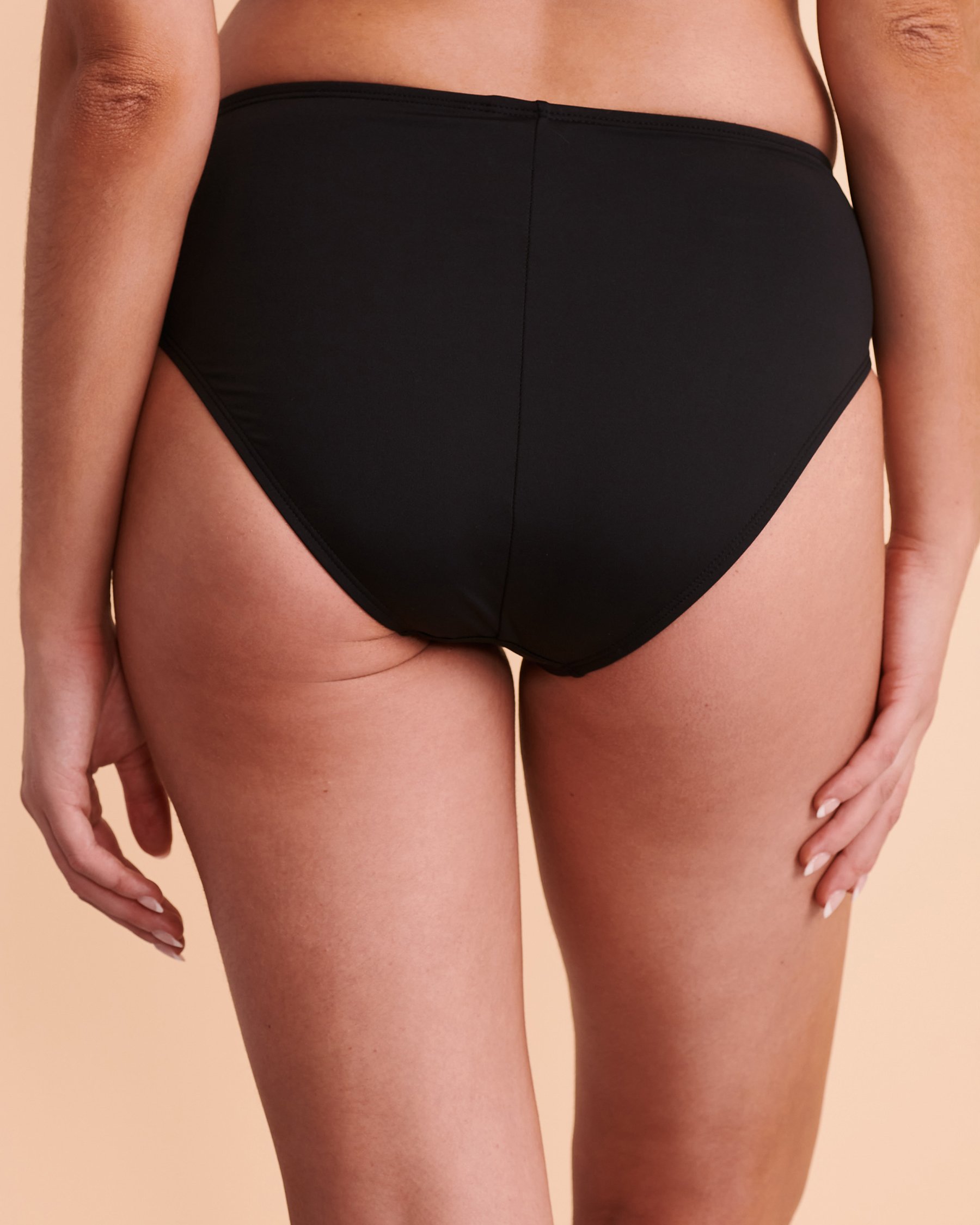 LA BLANCA Bas de bikini taille mi-haute ISLAND GODDESS Noir LB1IG97 - View2