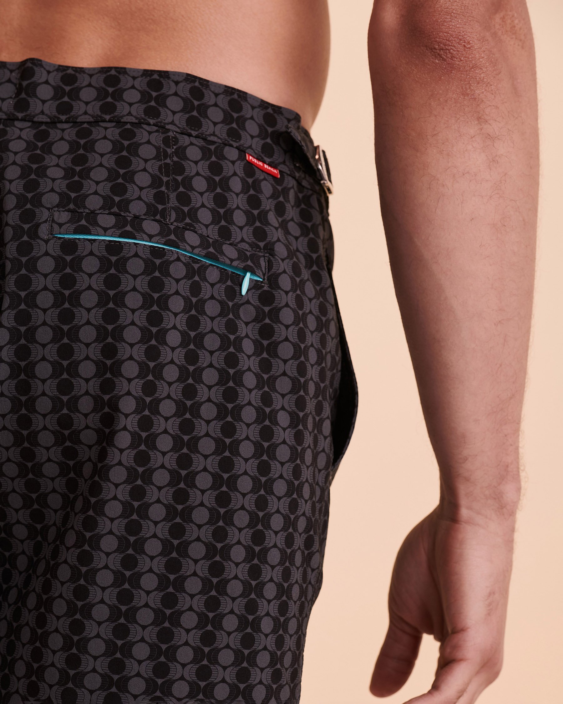 PUBLIC BEACH HYPNOTICAL Trunk Black PB4648BIK - View4