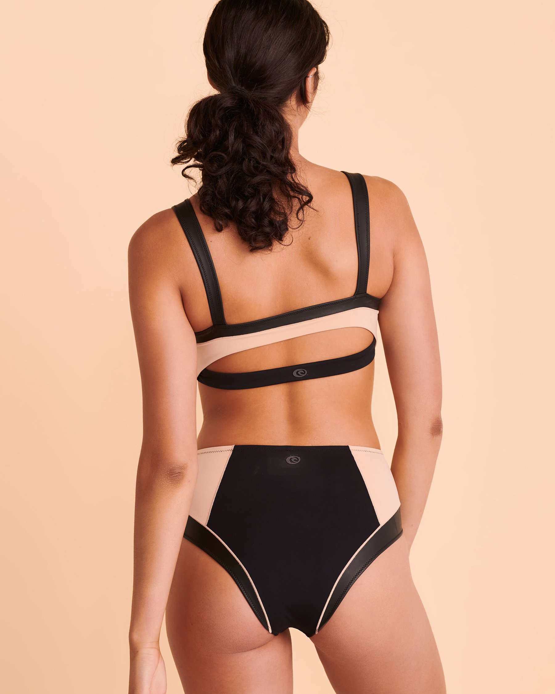 RIP CURL MIRAGE Ultimate Crop Cami Bikini Top Black sand 01CWSW - View2