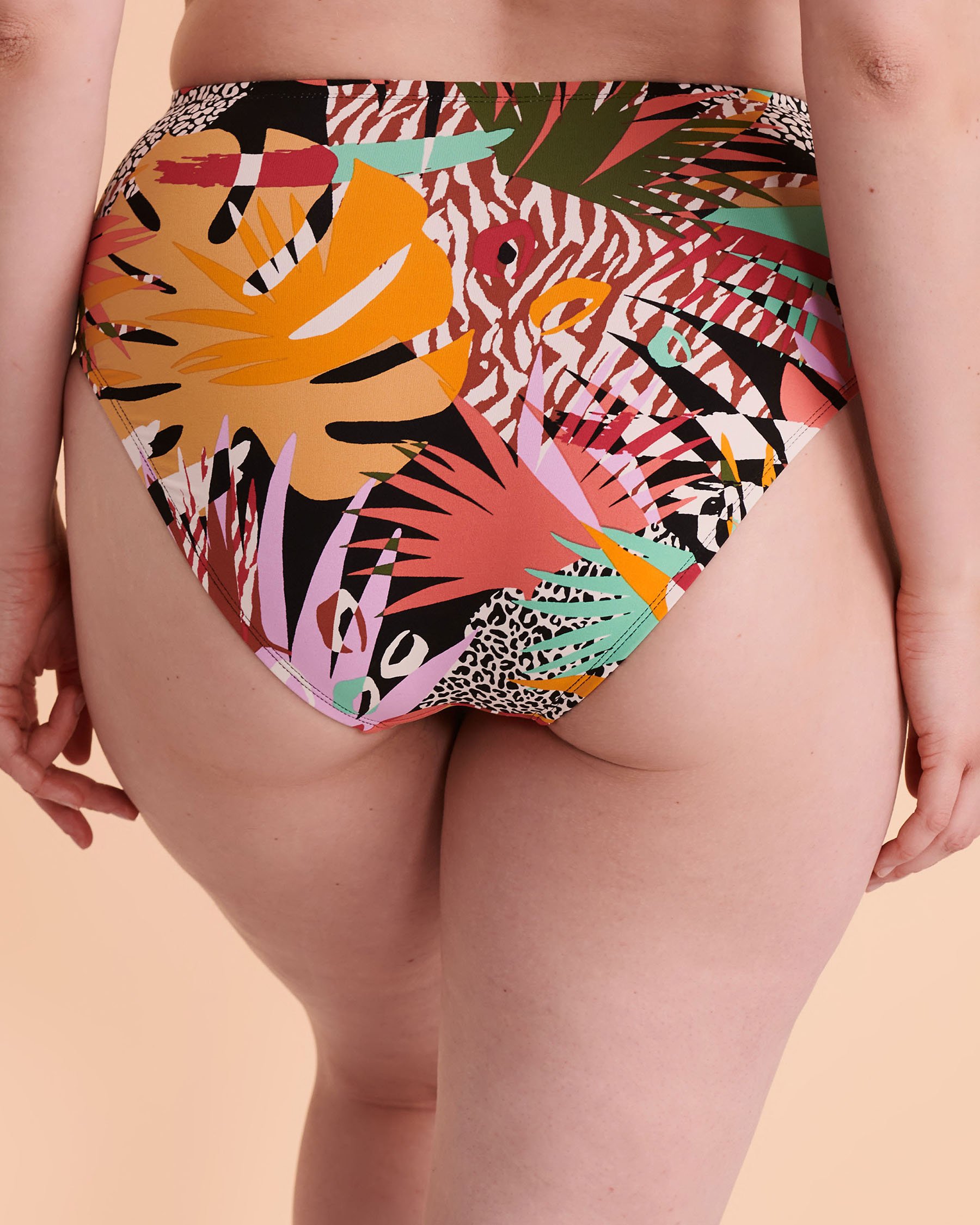 BLEU ROD BEATTIE Bas de bikini taille haute drapée LET'S GET LOUD Imprimé multicouleur RBLG23508H - View2