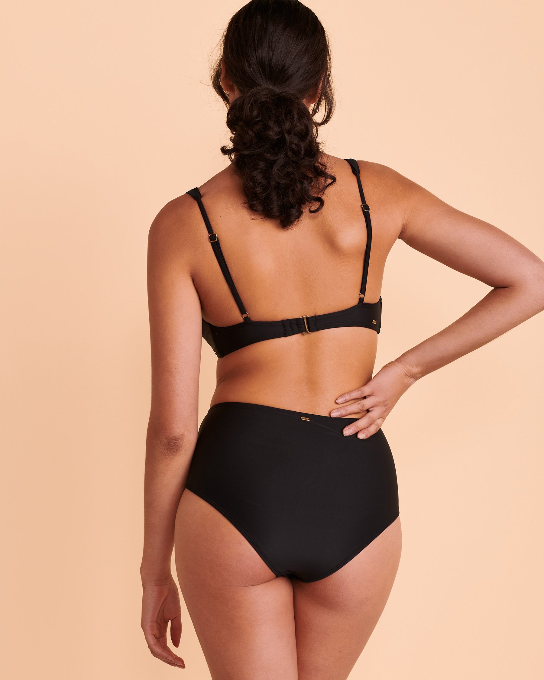 RIP CURL CLASSIC SURF D/DD Cup Plunge Bikini Top Black GSIEK9 - View2