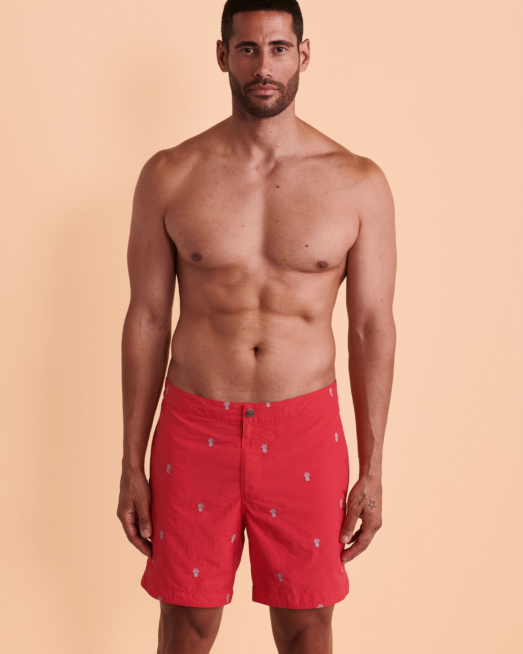 BOTO ARUBA Swim Trunks Coral print 314128 - View4