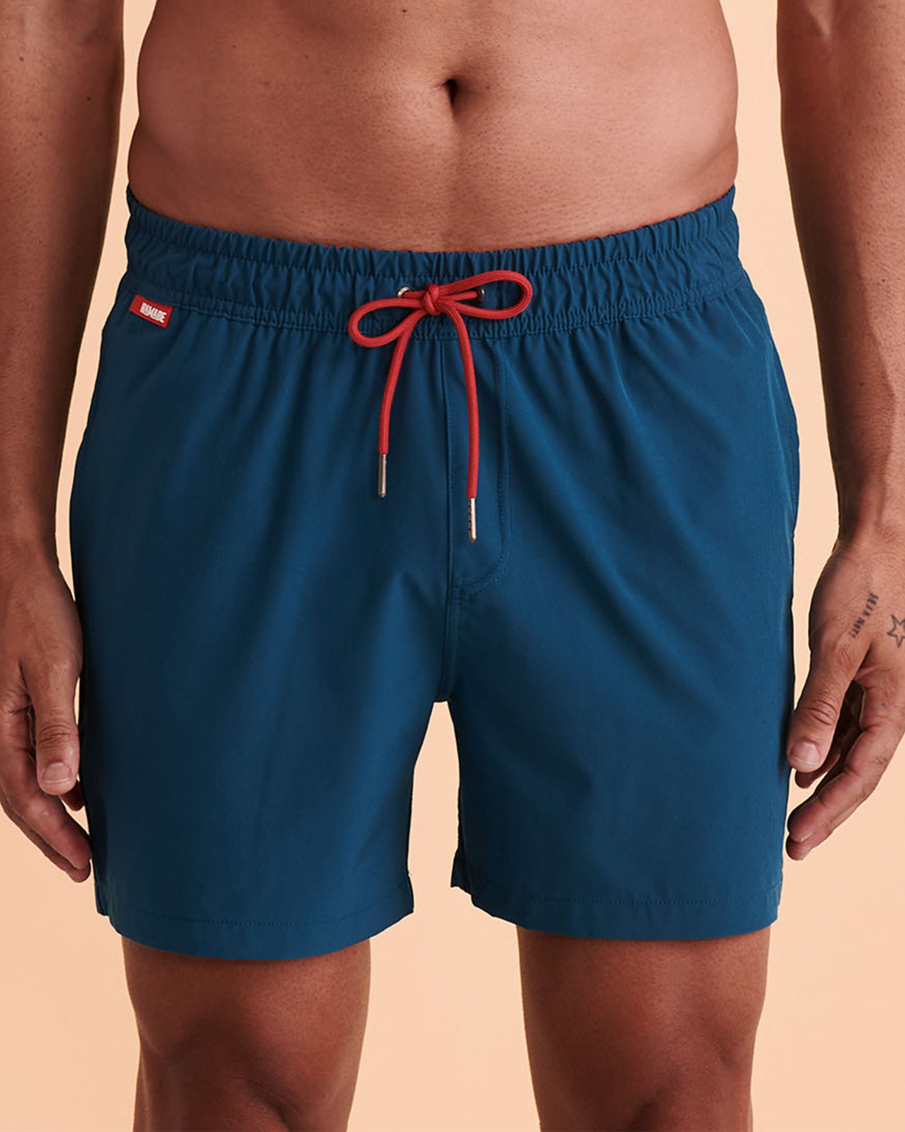 HAMABE Volley Swimsuit with Mesh Lining Blue 03100007 - View1