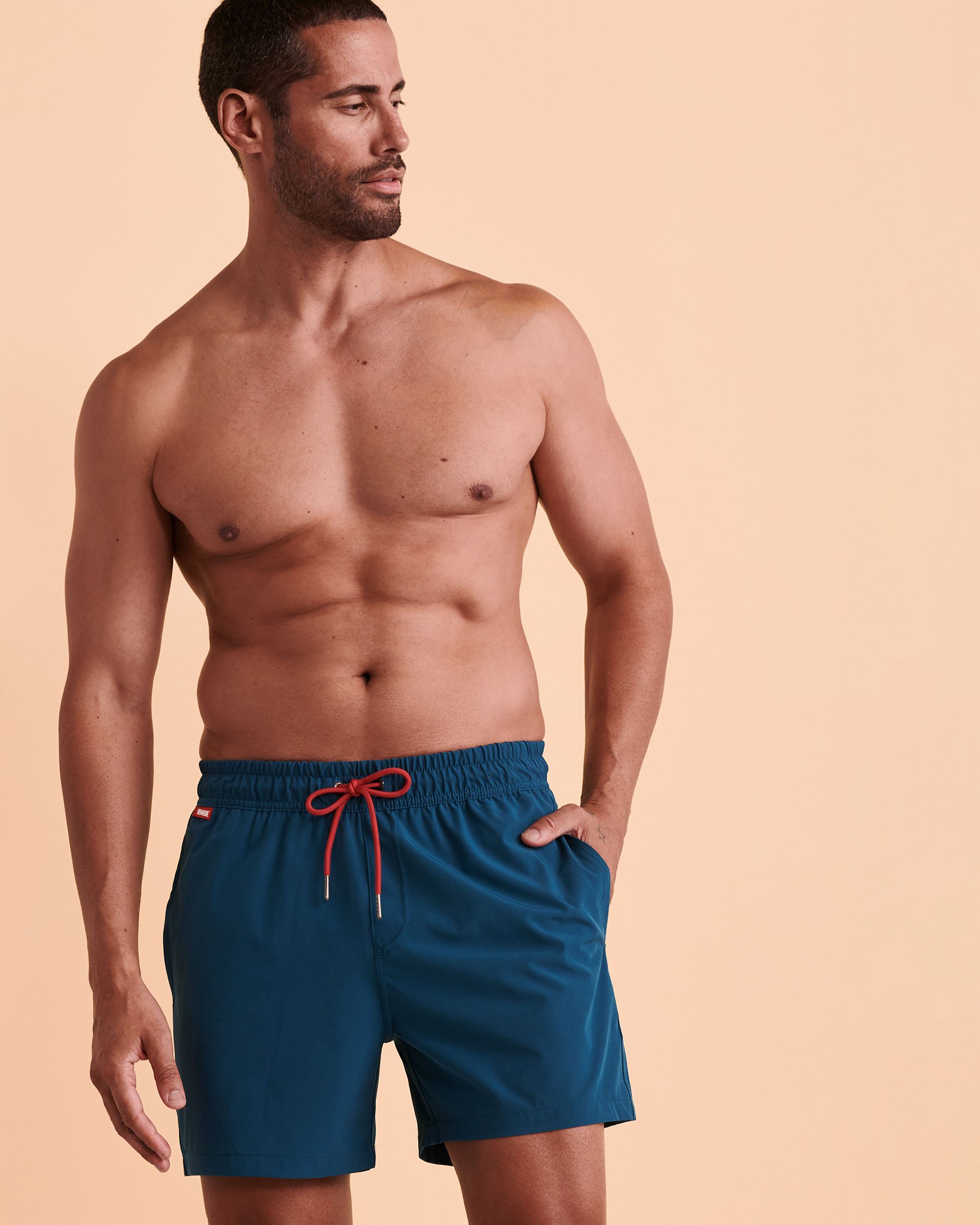 HAMABE Volley Swimsuit with Mesh Lining Blue 03100007 - View4