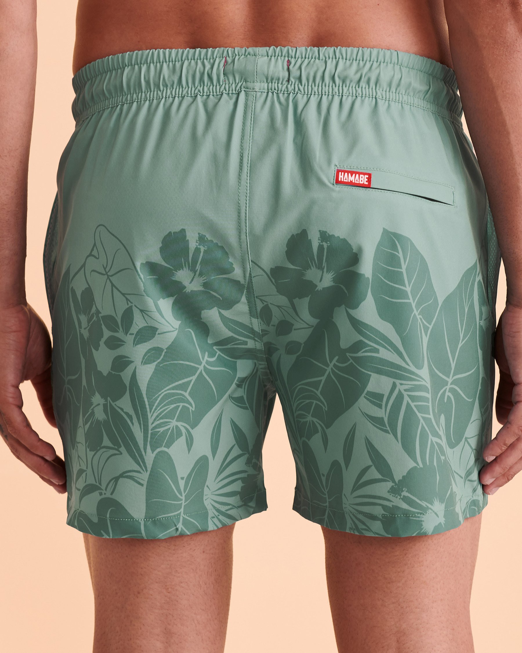 HAMABE Volley Swimsuit with Mesh Lining Tropical print 03100007 - View2