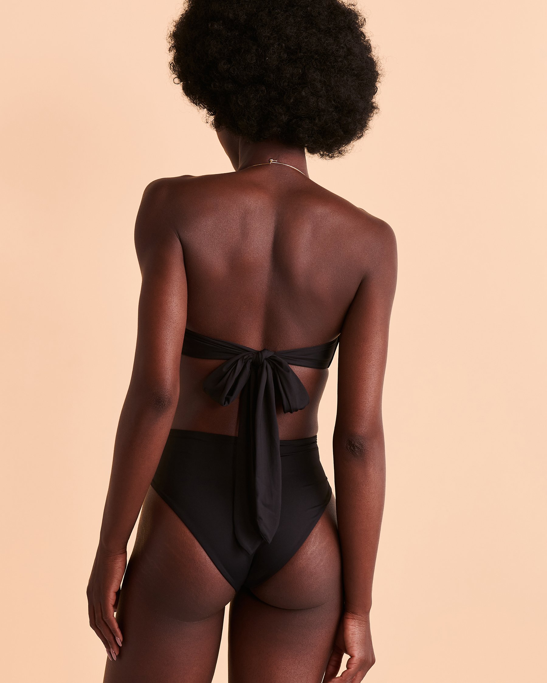 L*SPACE BRIDGETTE High Neck Bikini Top Black LSBDT23 - View2