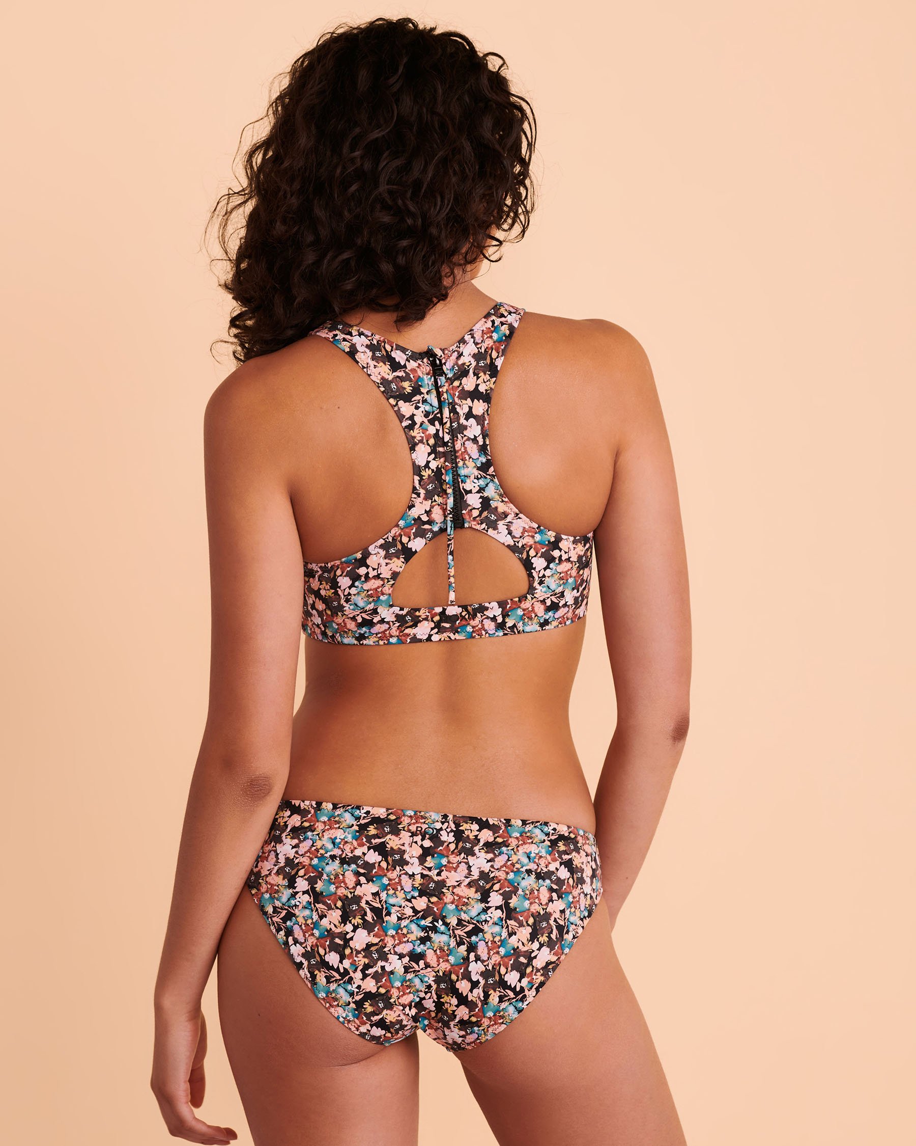 ROXY Haut de bikini encolure haute ACTIVE Floral rétro ARJX303566 - Voir3