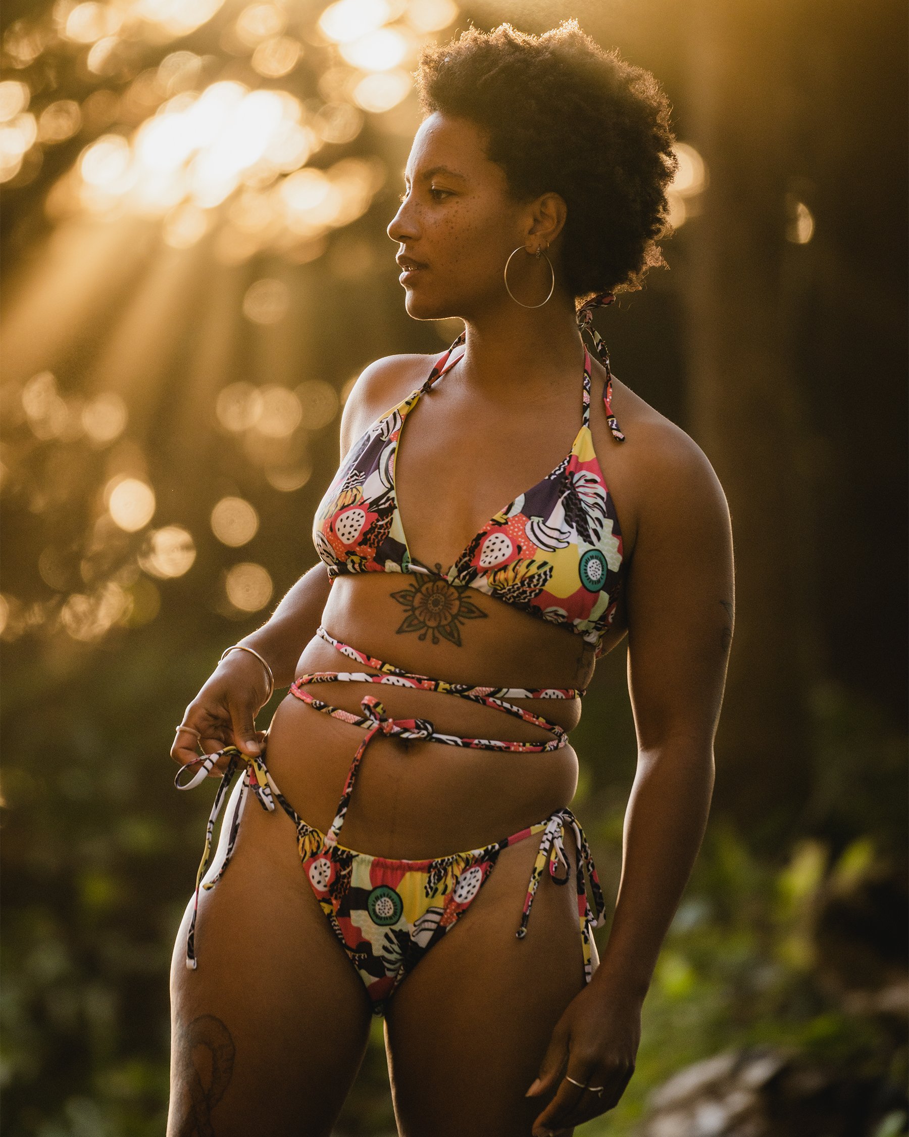 NANA Haut de bikini triangle réversible Loulou SANTA THERESA Réversible jaune NM134 - View1