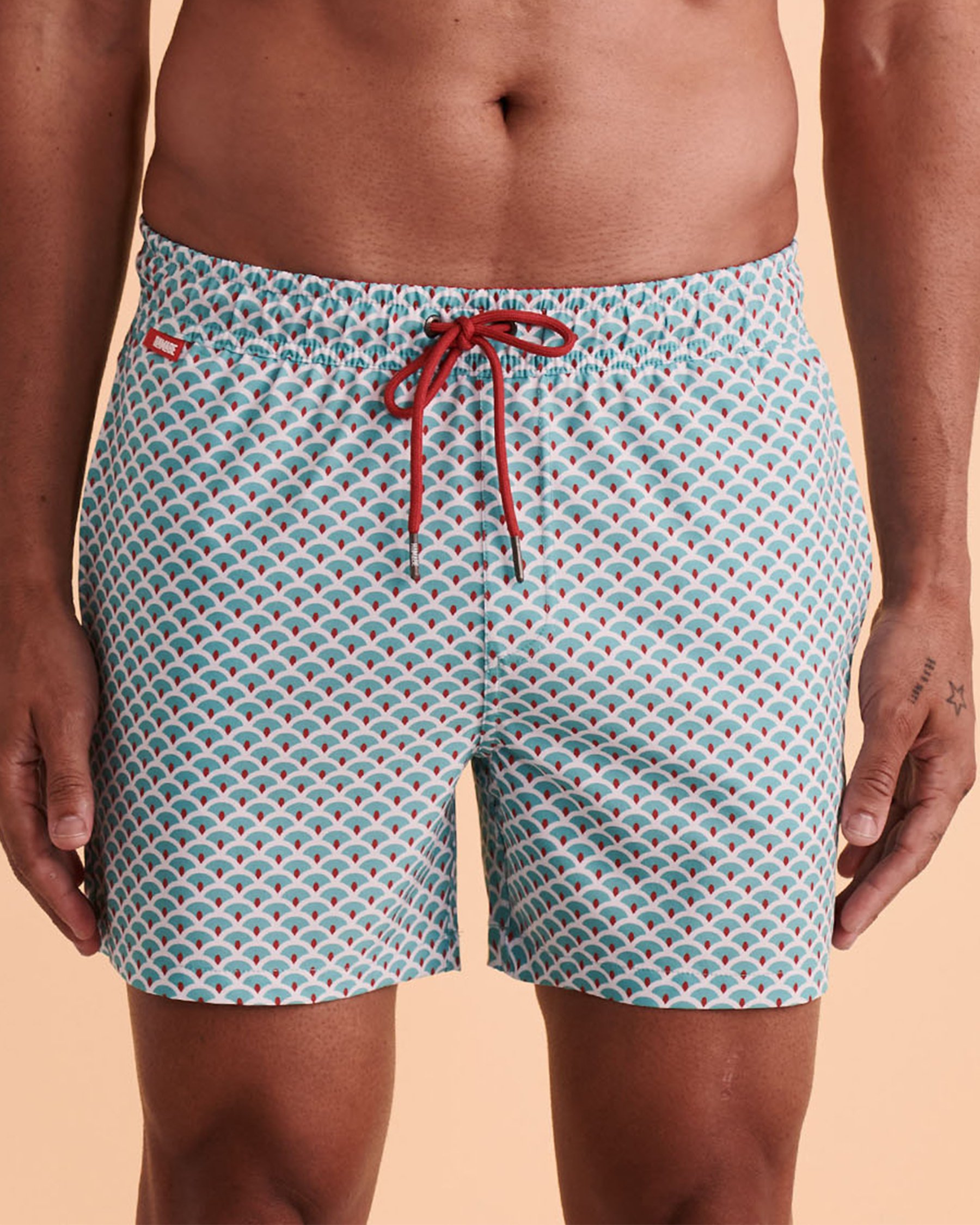 HAMABE Volley Swimsuit with Mesh Lining Geometric print 03100007 - View1