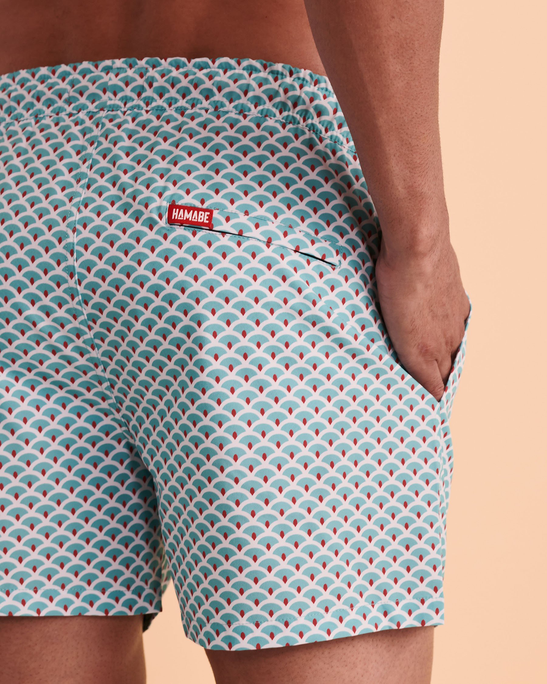 HAMABE Volley Swimsuit with Mesh Lining Geometric print 03100007 - View2