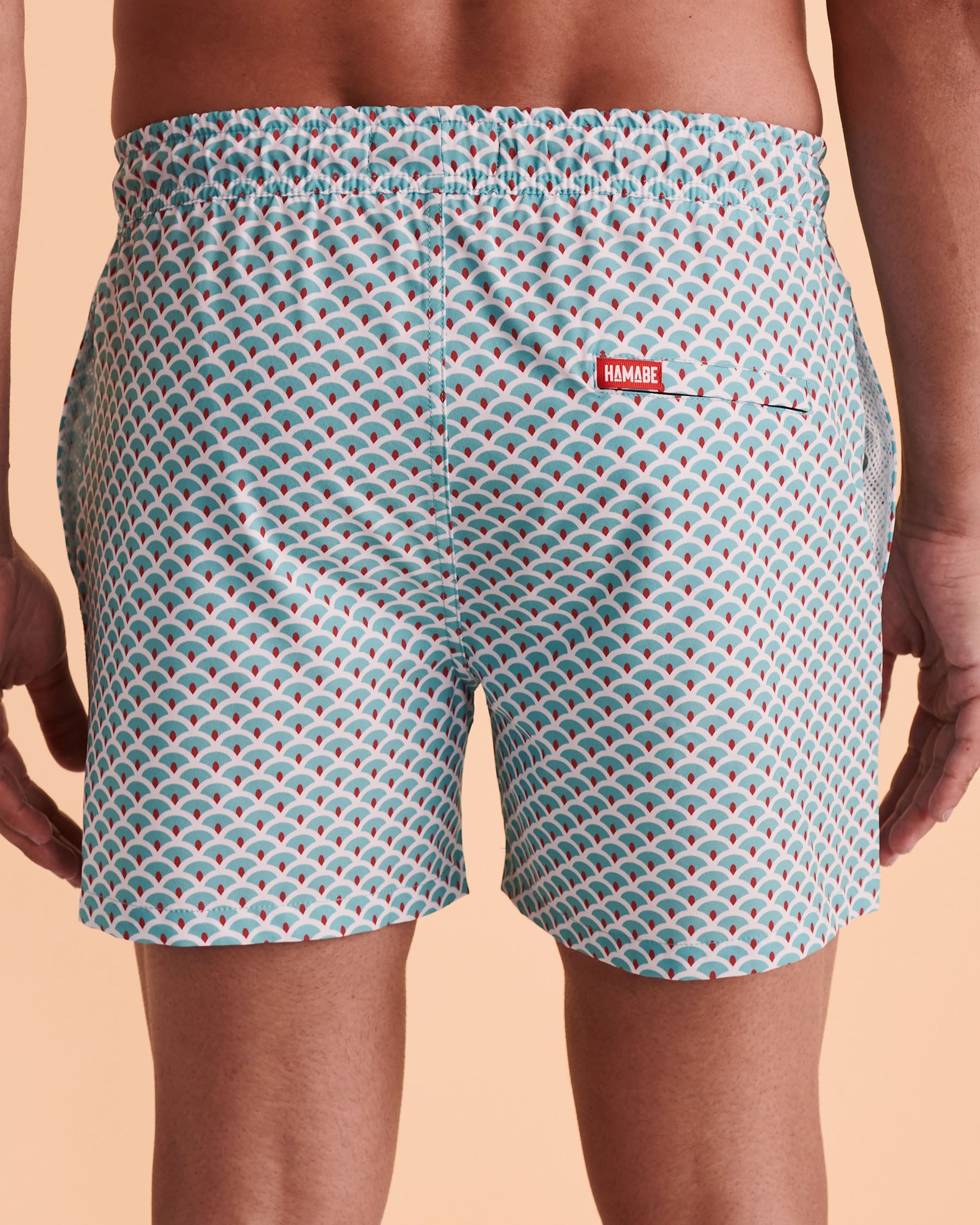 HAMABE Volley Swimsuit with Mesh Lining Geometric print 03100007 - View3