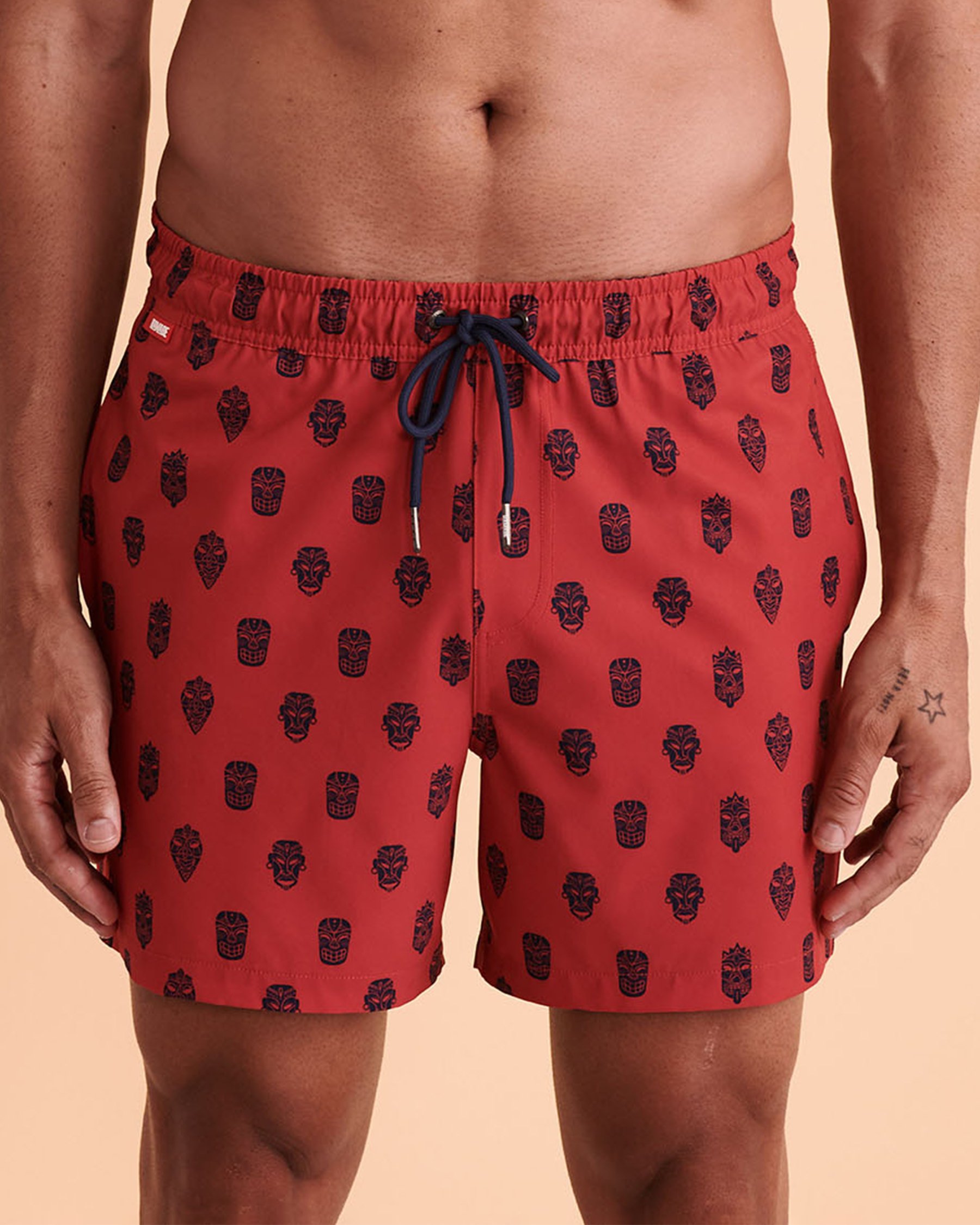 HAMABE Volley Swimsuit with Mesh Lining Tiki print 03100007 - View1