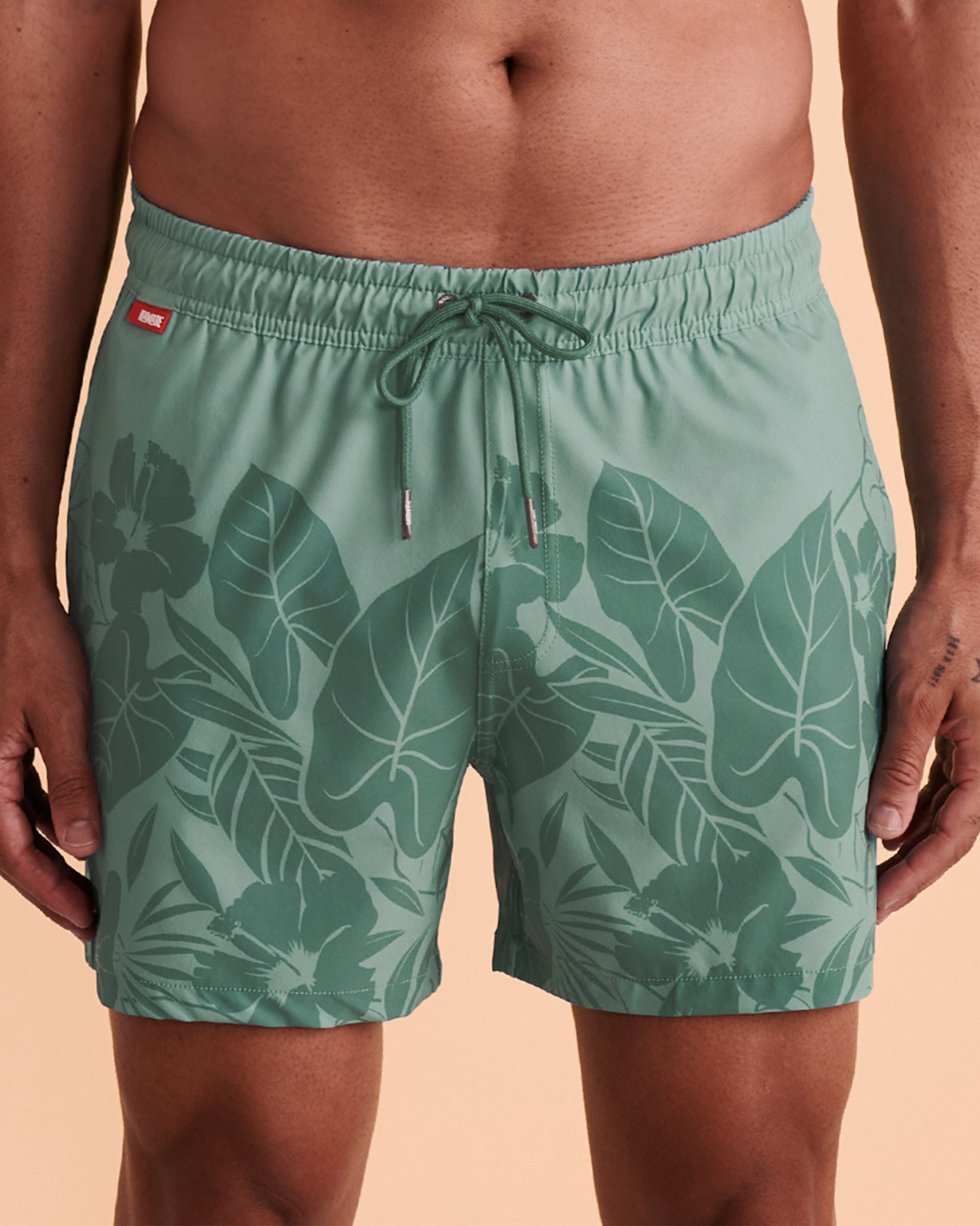 HAMABE Volley Swimsuit with Mesh Lining Tropical print 03100007 - View1