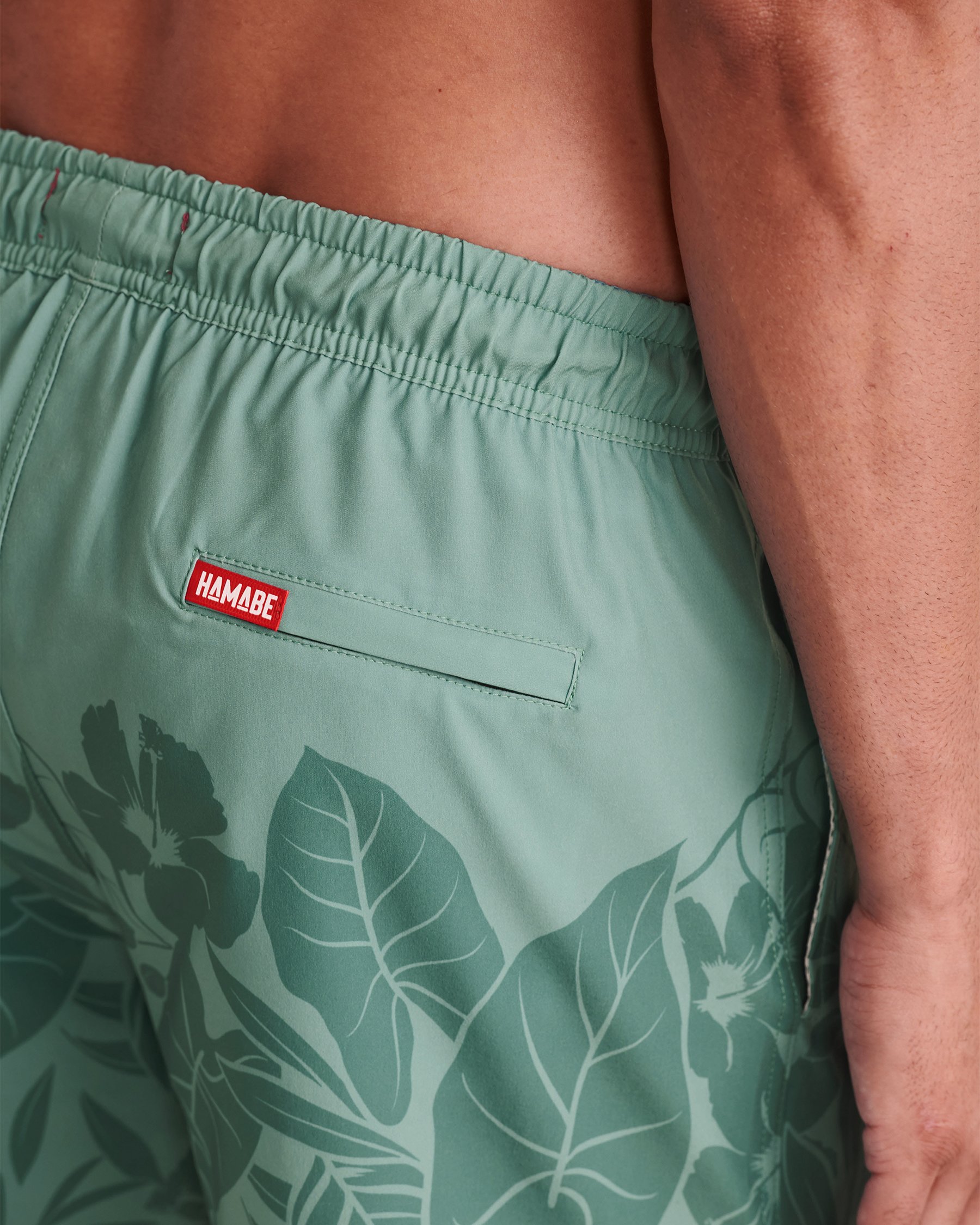 HAMABE Volley Swimsuit with Mesh Lining Tropical print 03100007 - View3