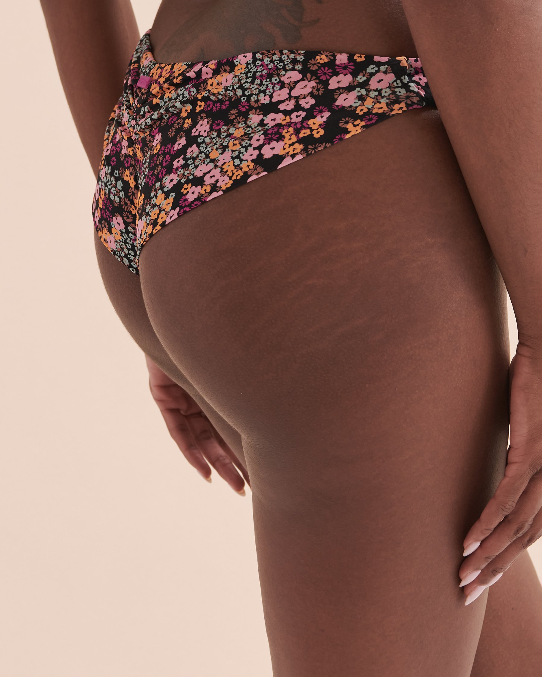 ROXY Bas de bikini cheeky Beach Classics Joie florale anthracite ERJX404674 - Voir3