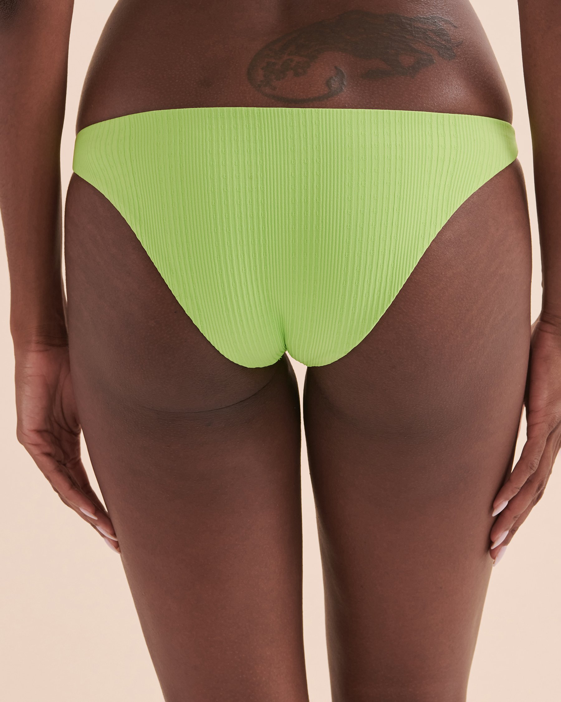 L*SPACE Pointelle Bikini Bottom Cucumber PTCMC21 - View2