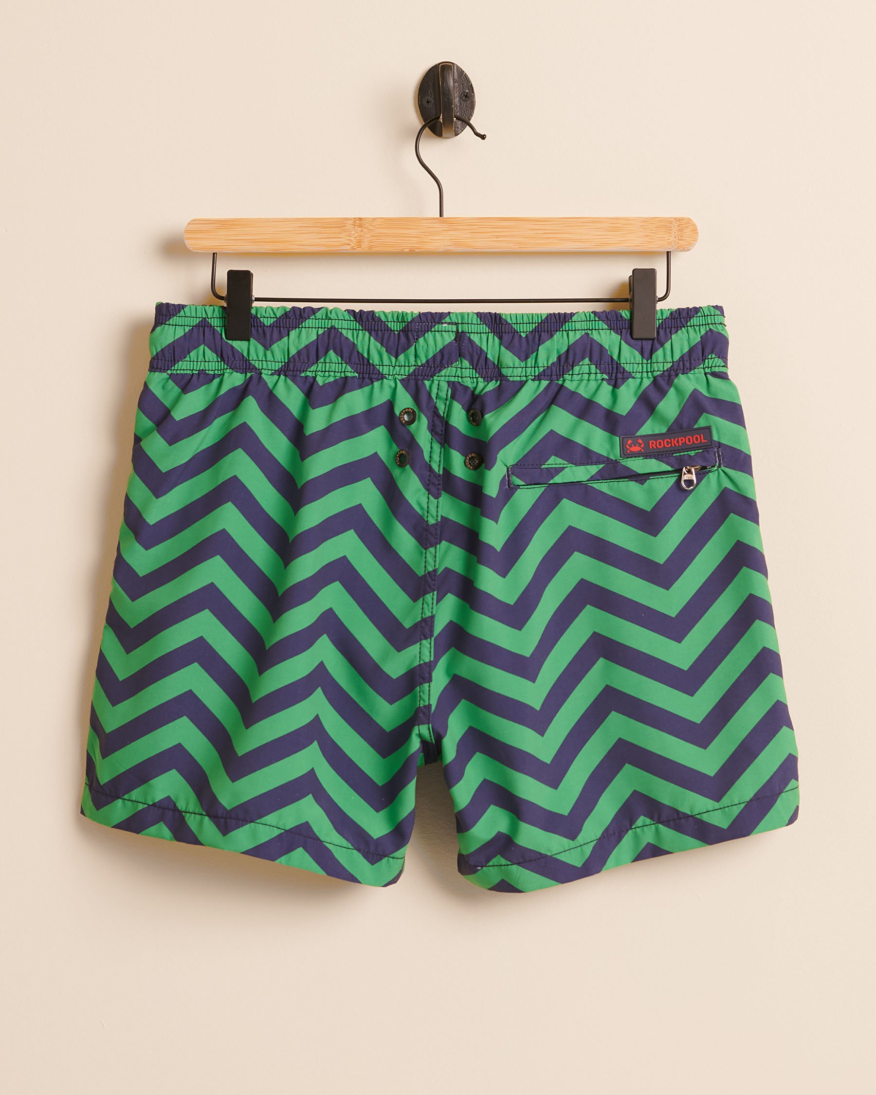 ROCKPOOL Volley Swimsuit Green and navy waves RP-PIER-01 - View2