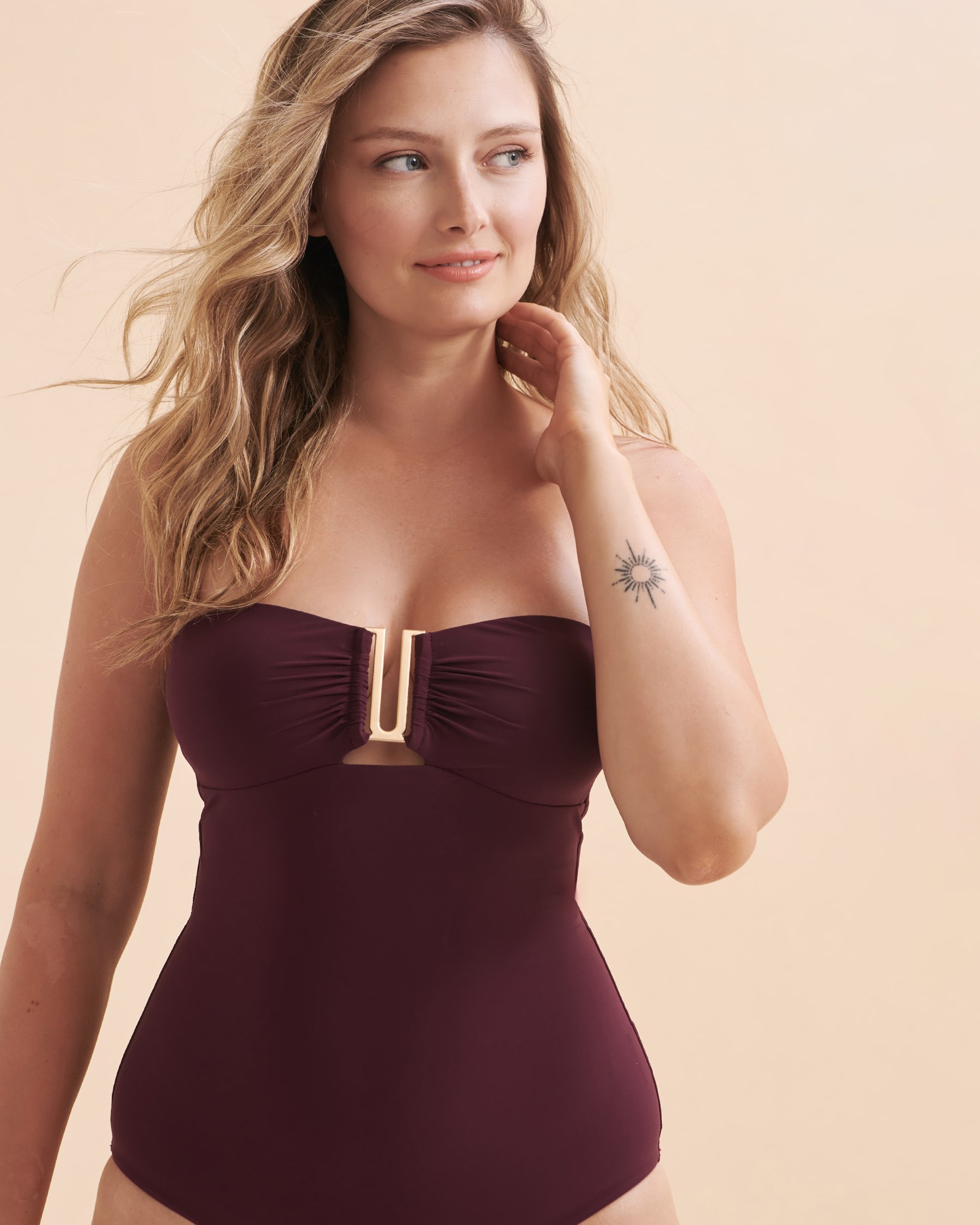 JETS AUSTRALIA Jetset Bandeau One-Piece Swimsuit Port J10789 - View4