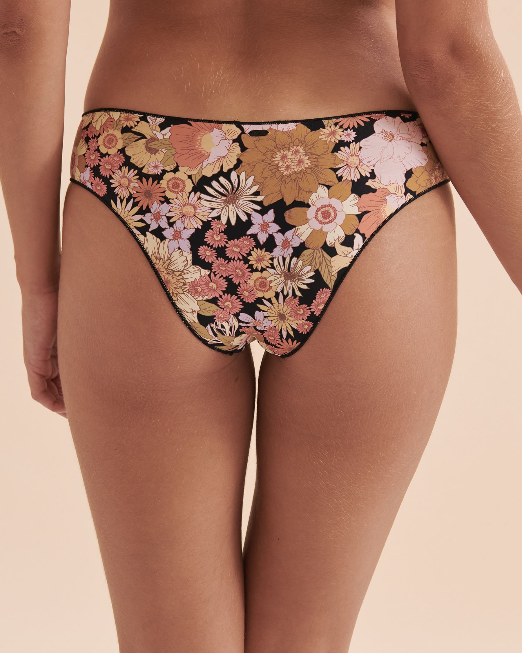 RIP CURL Bas de bikini cheeky aux hanches Mystic Floral Fleurs mystiques noires 0BYWSW - View3