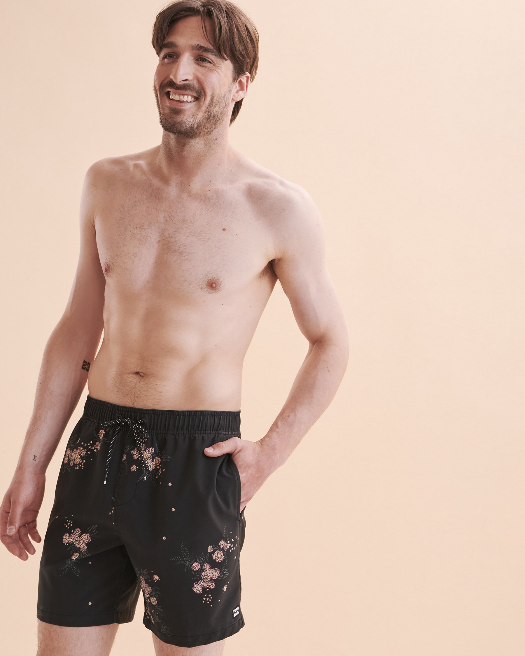 BILLABONG Maillot volley Sundays Layback Noir pointillé ABYJV00103 - Voir4