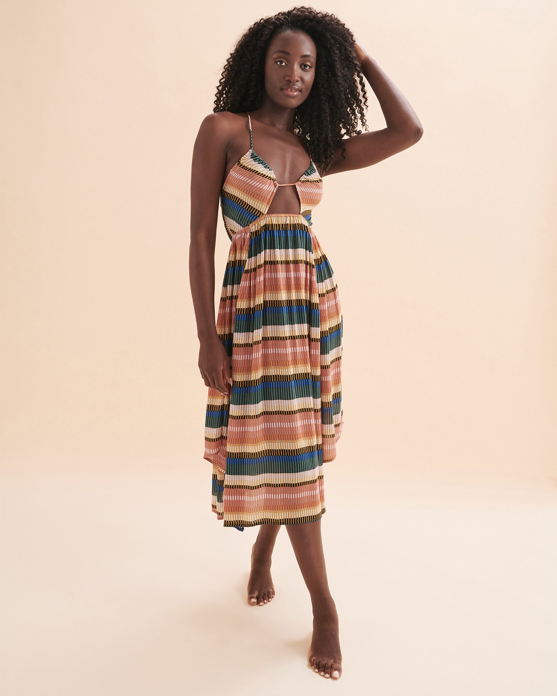 O'NEILL Gerri Striped Long Dress Multicolour Stripes SU3416050 - View1