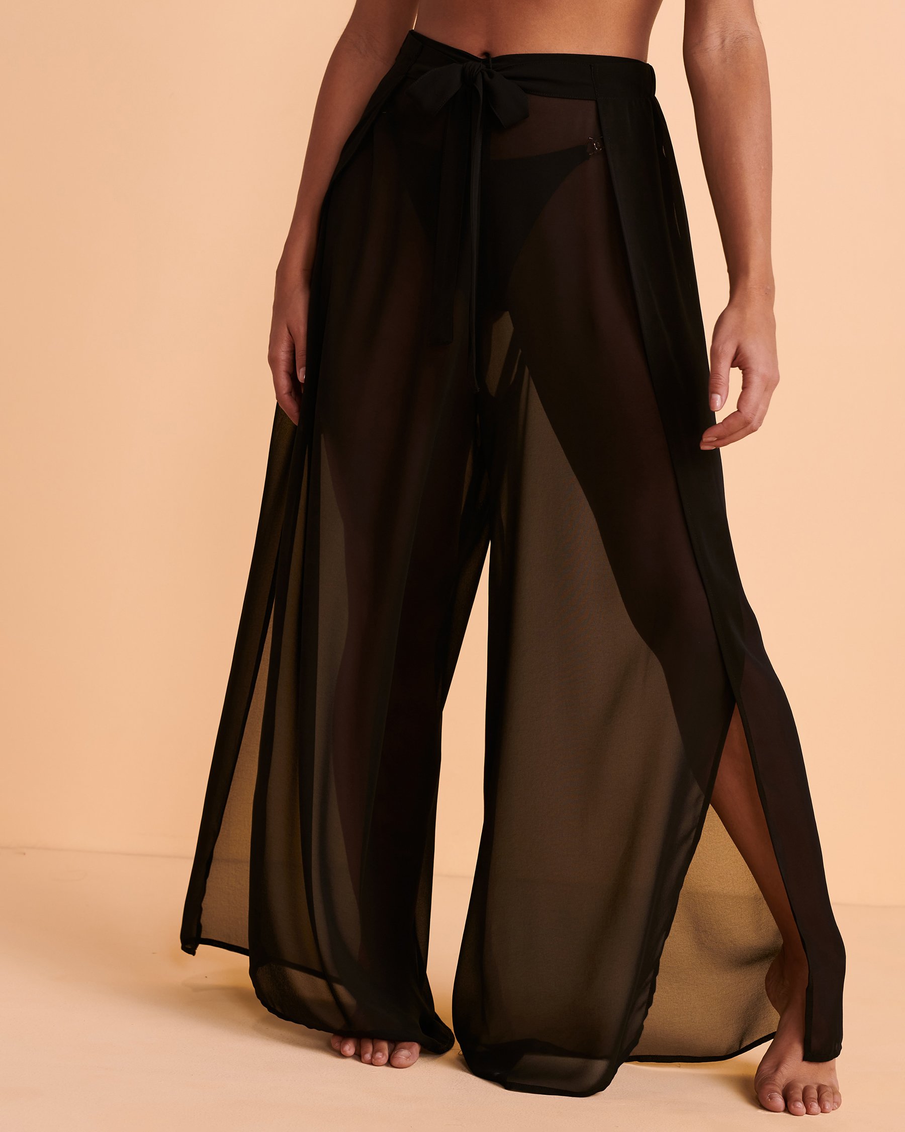 SANTEMARE Pantalon avec ceinture Noir 02200019 - Voir9