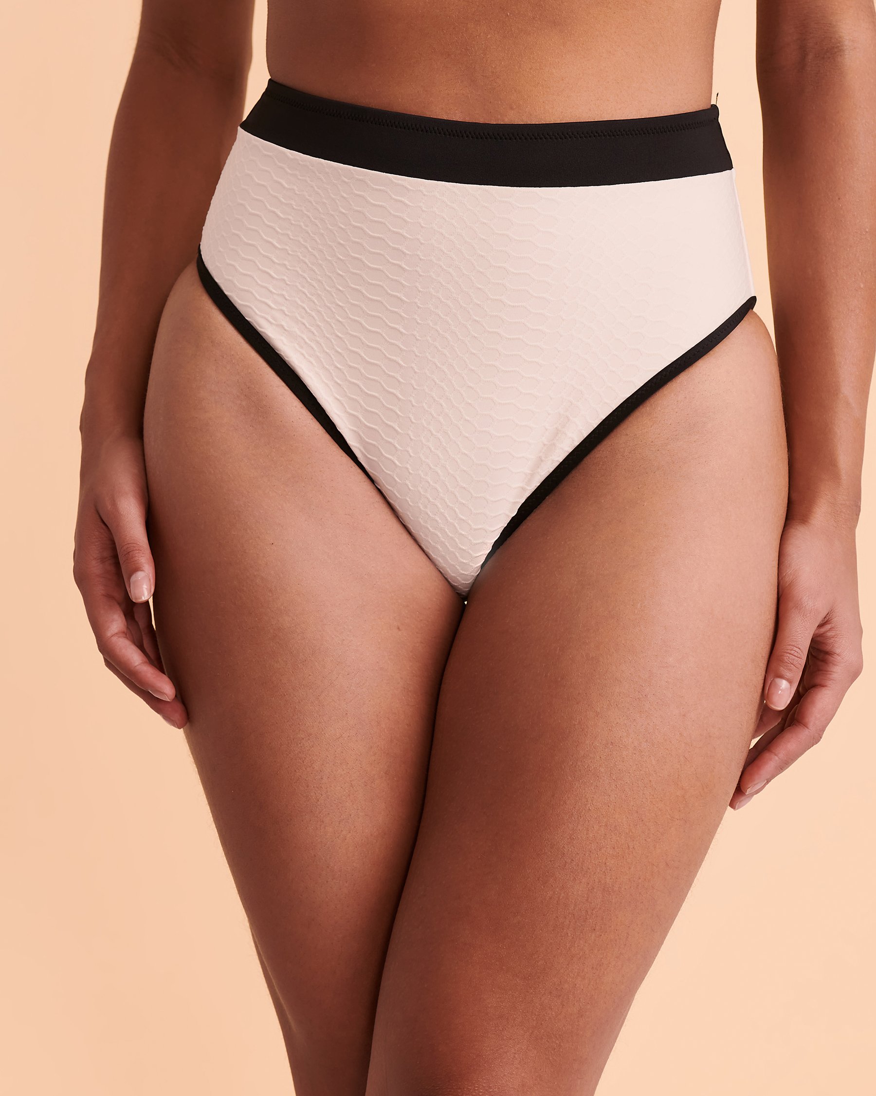 SANCTUARY SNAKE BITE High Leg Bikini Bottom White sand SASB23534 - View1