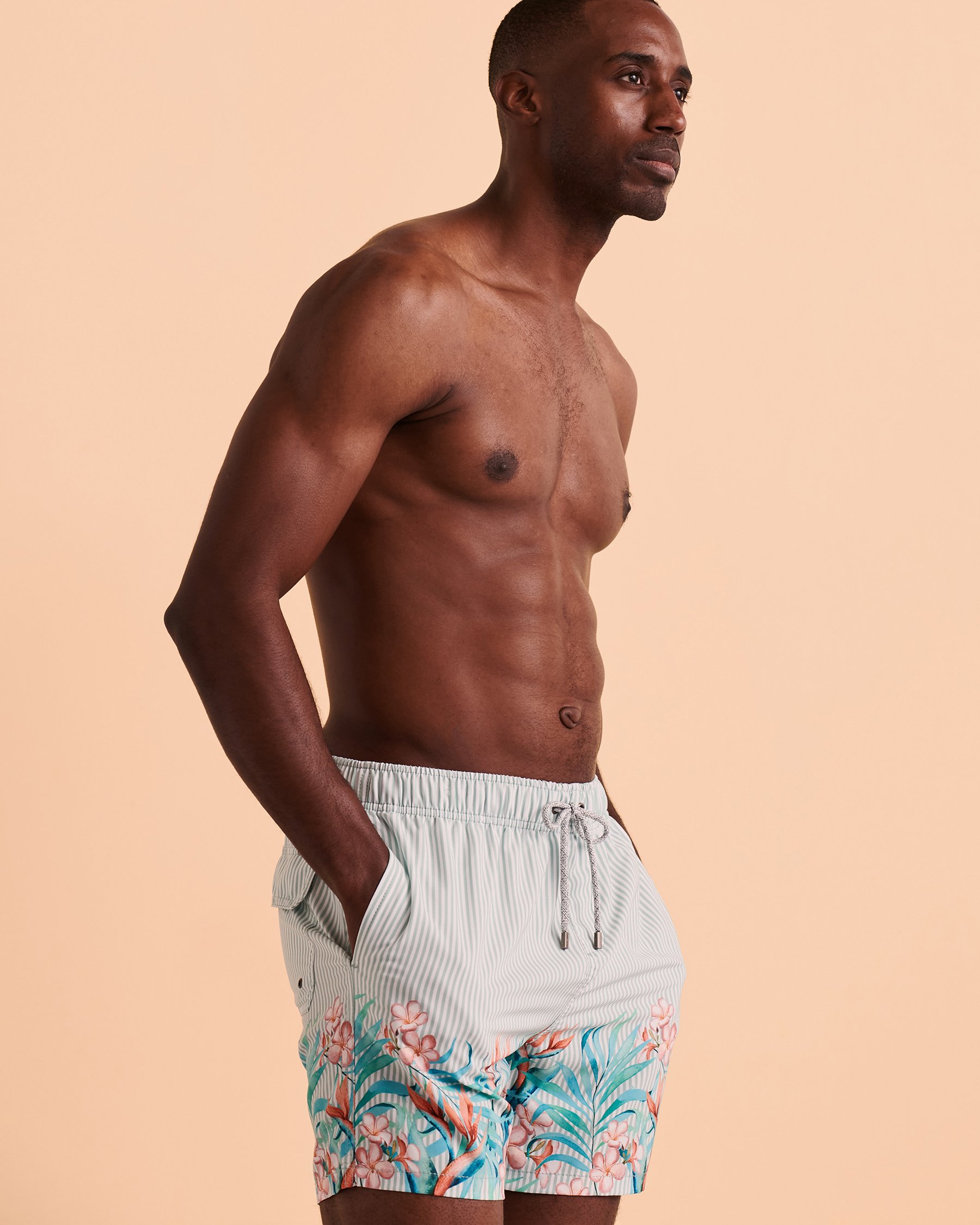 VINTAGE SUMMER Stretch Volley Swimsuit Stripes V70640 - View4