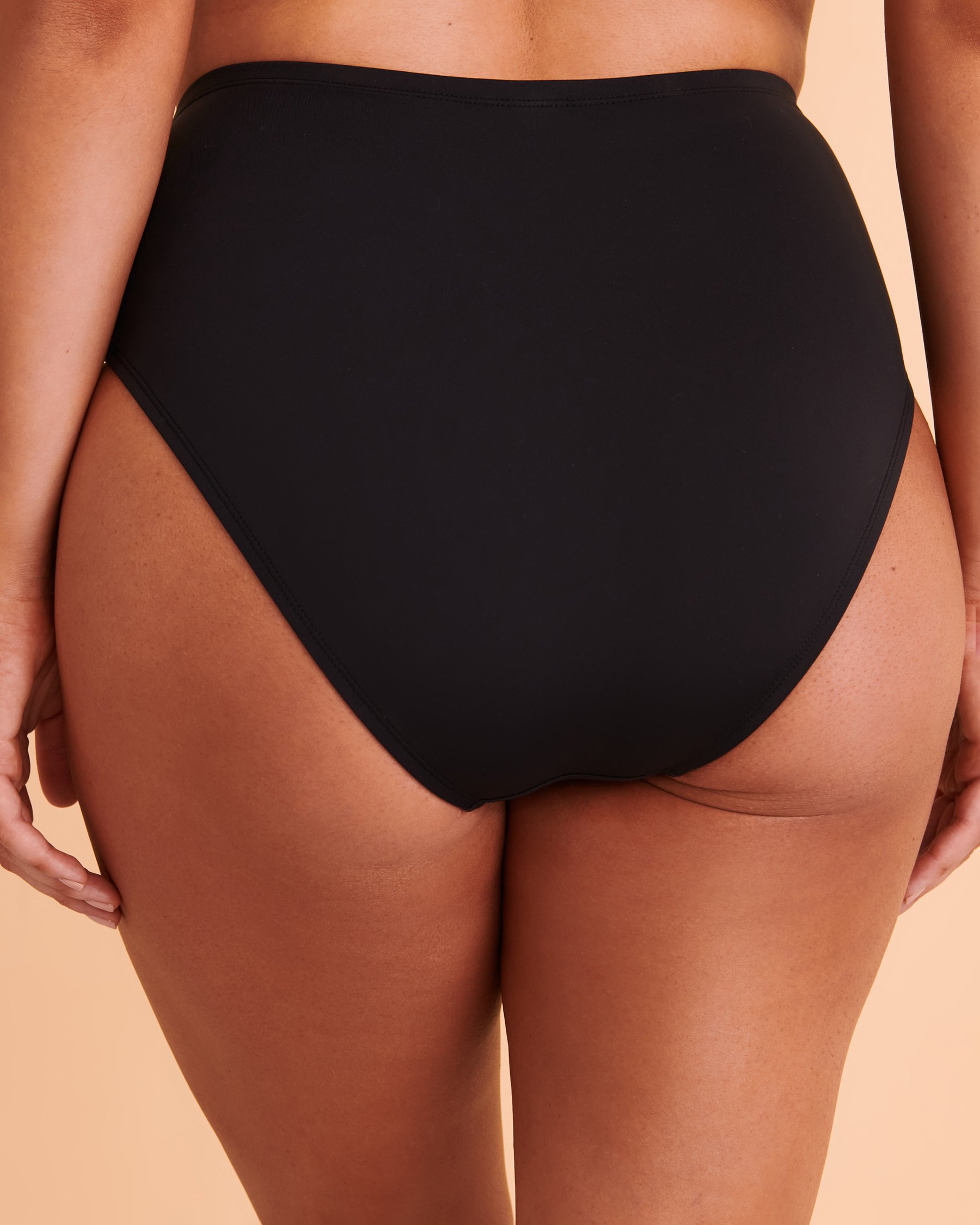 BLEU ROD BEATTIE ALL TIED UP Draped High Waist Bikini Bottom Black RBAT23572H - View2