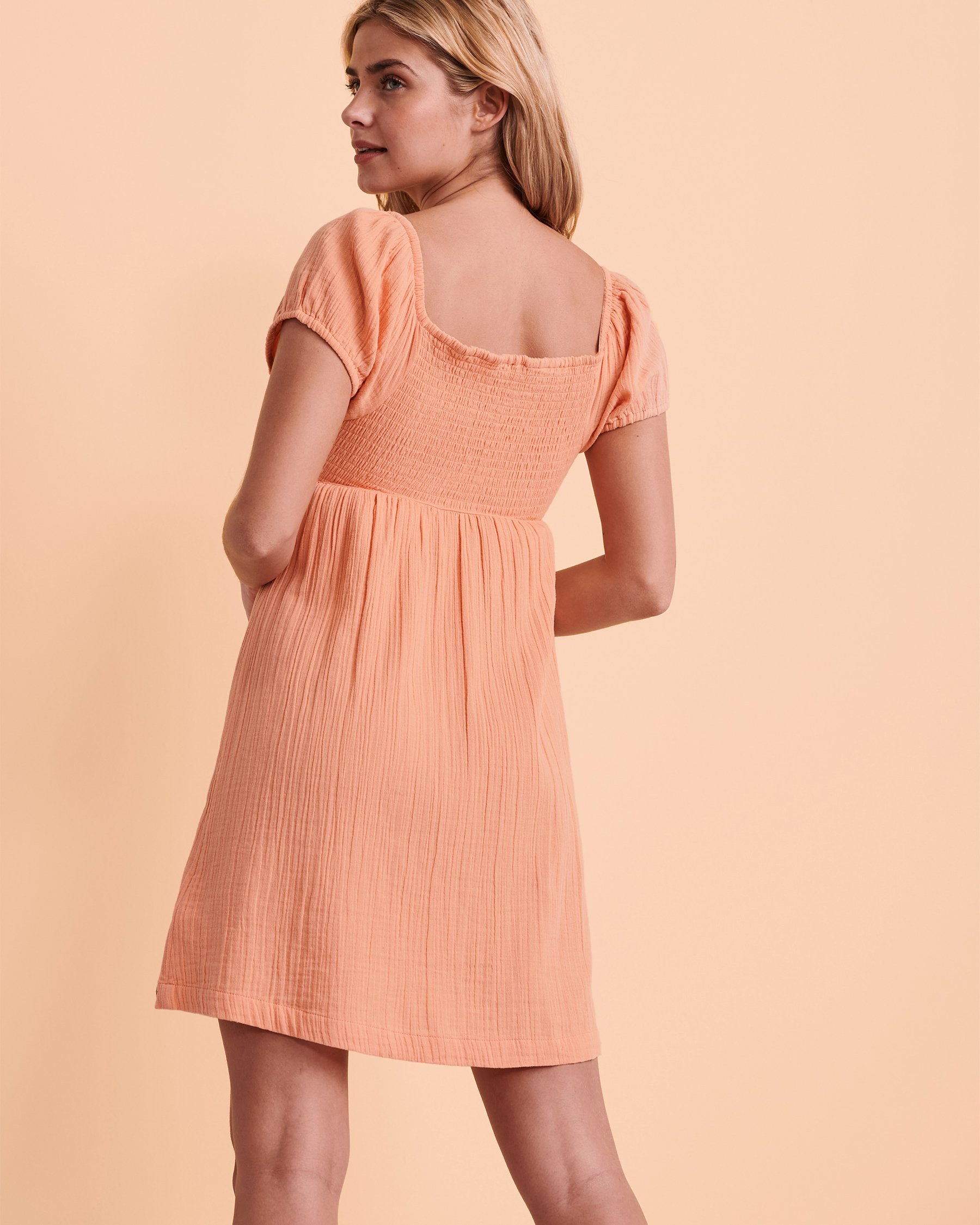 ROXY CLEARWATER COVE Short Sleeve Dress Papaya Punch ARJWD03503 - View2