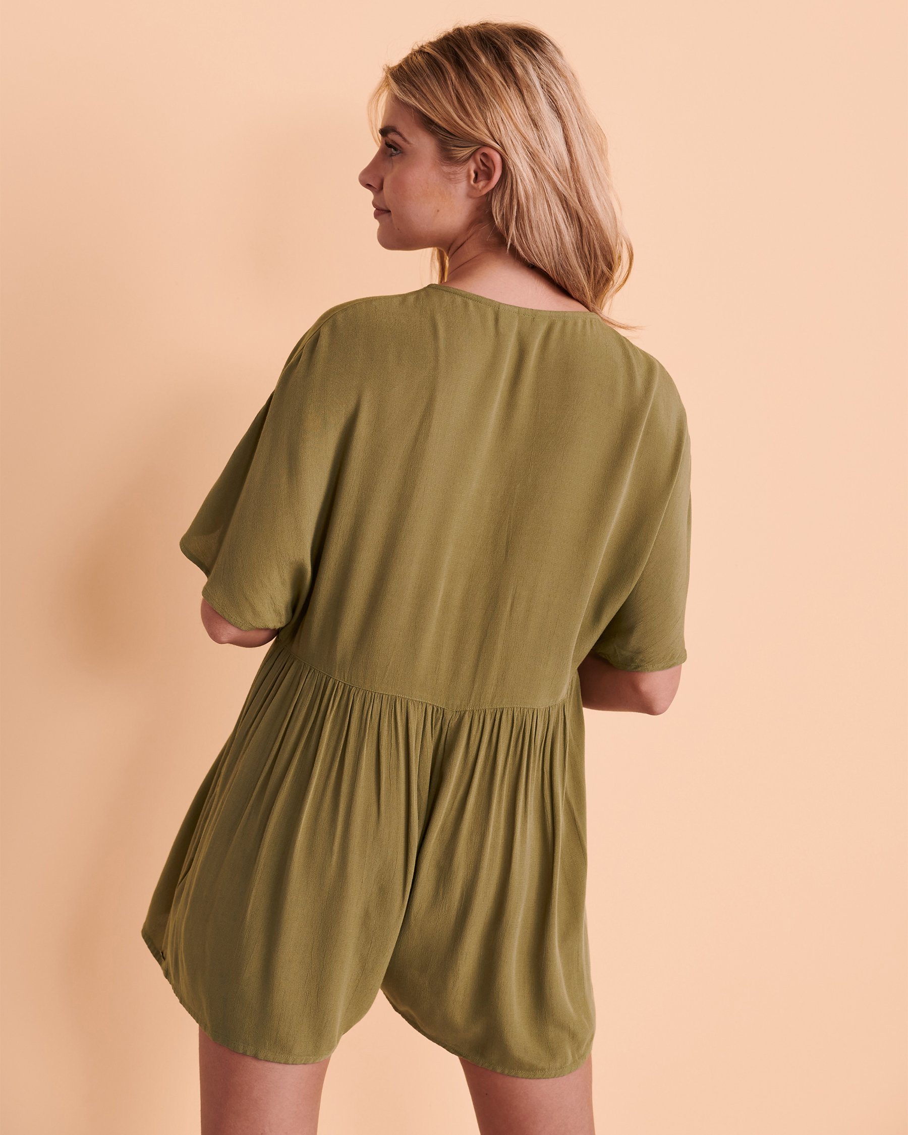 ROXY ENDLESS JOURNEY Short Sleeve Romper Green ARJWD03517 - View2