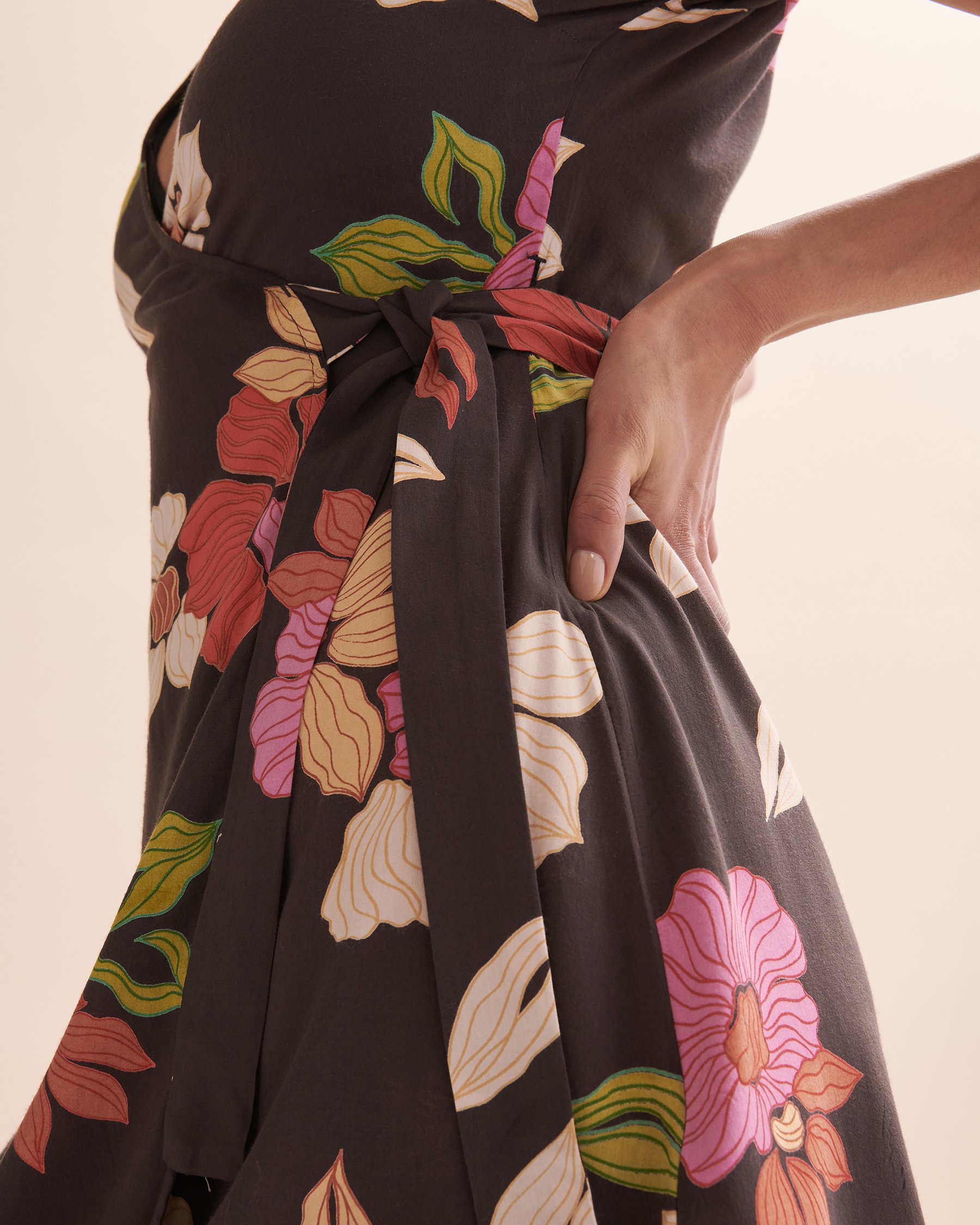 BILLABONG Hot Tropics Mini Wrap Dress Flowers ABJWD00524 - View3