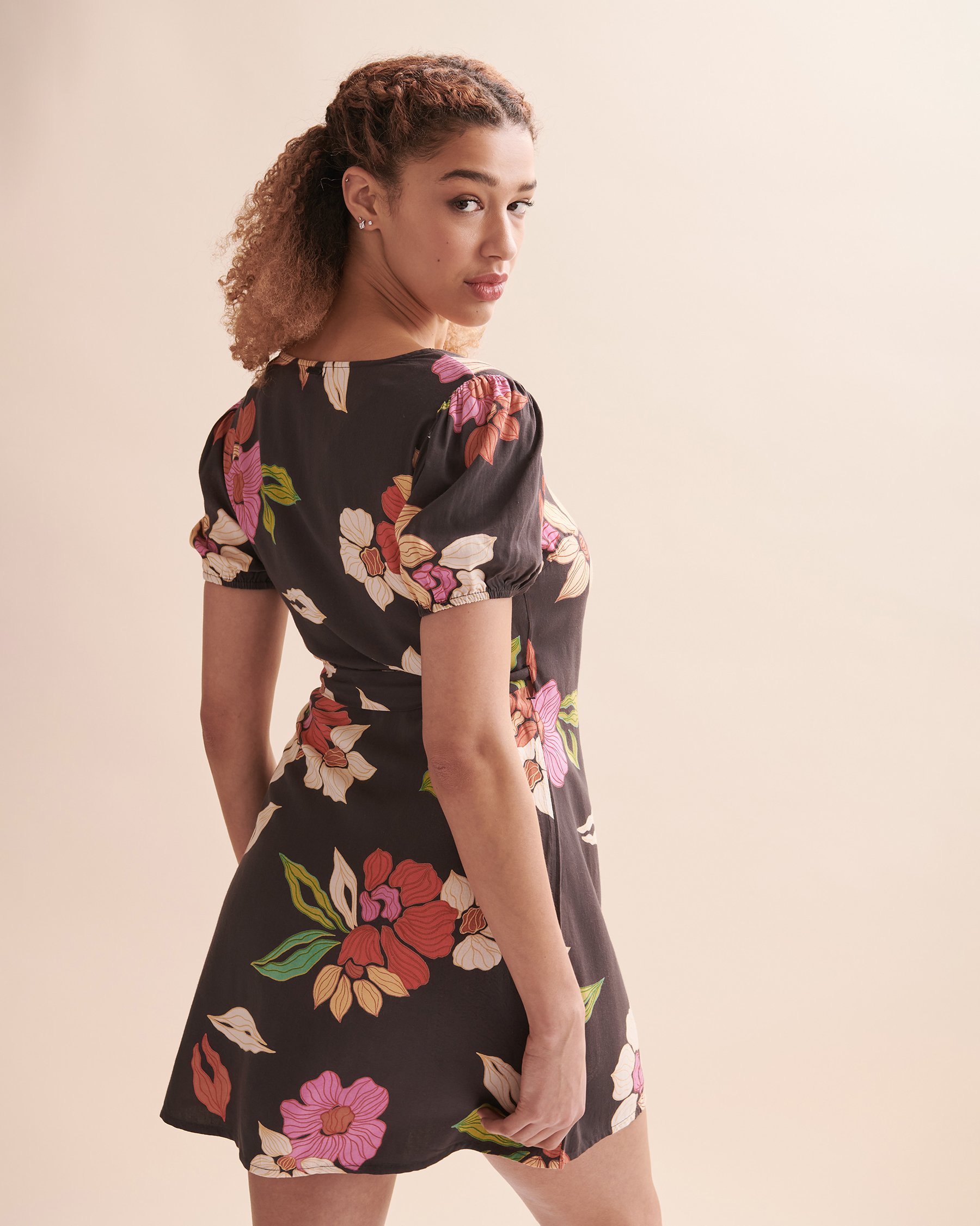 BILLABONG Mini robe portefeuille Hot Tropics Fleurs ABJWD00524 - View2