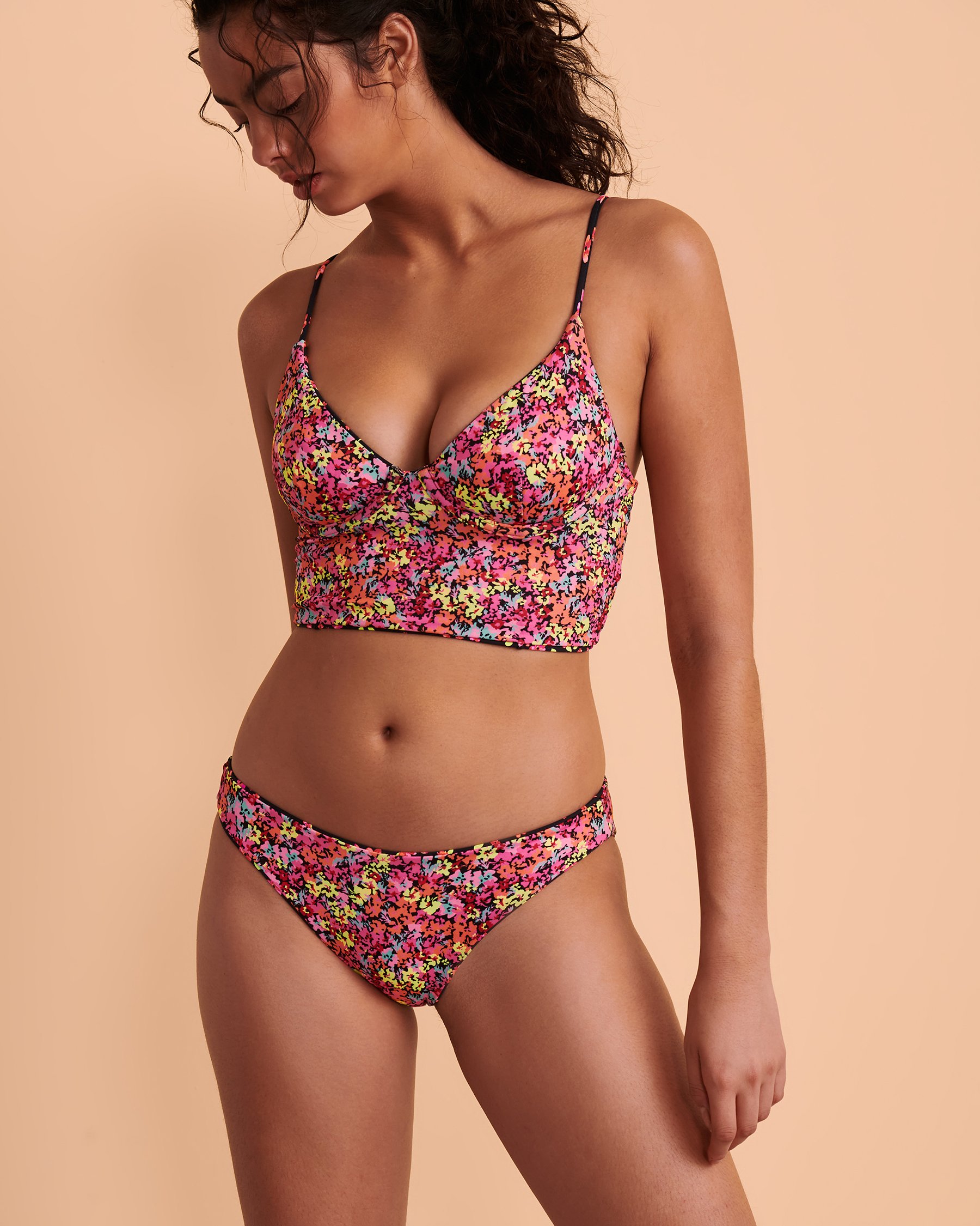 MAAJI Pansie Reversible Bustier Bikini Top Reversible print 2751SBT002 - View2
