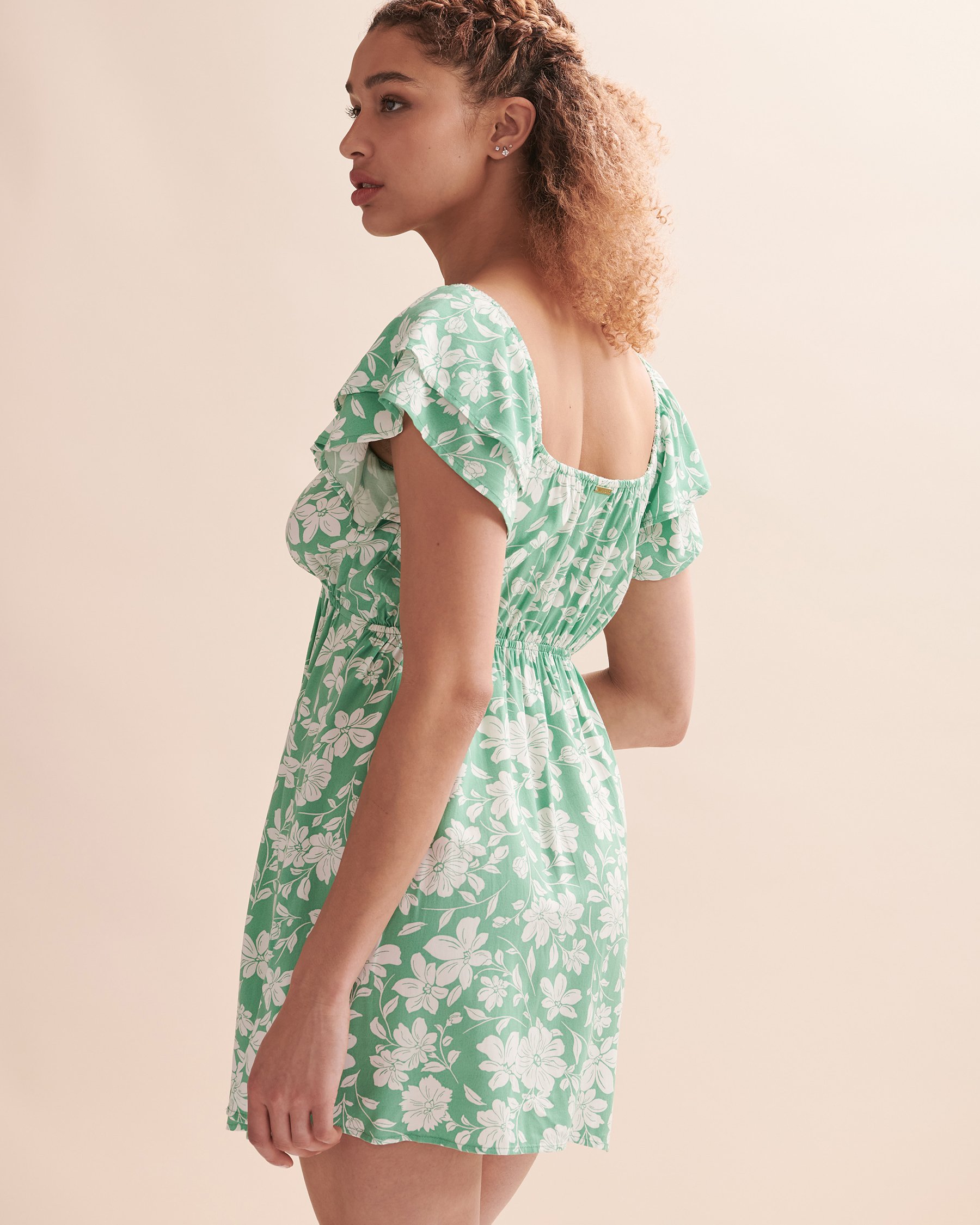 BILLABONG Enchant Me Ruffle Sleeves Mini Dress Floral ABJWD00530 - View3