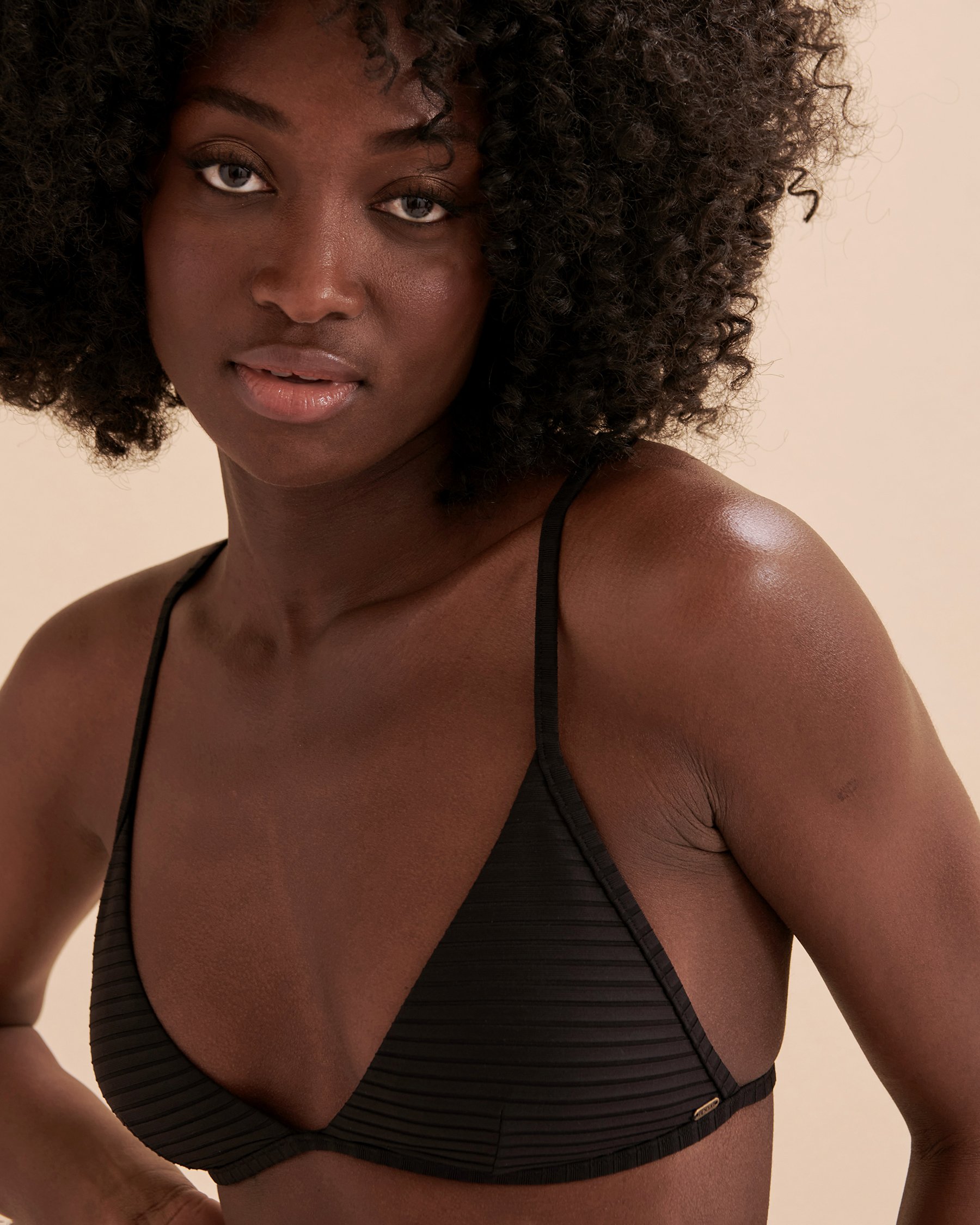 RIP CURL Premium Surf Triangle Bikini Top Black GSILU9 - View3