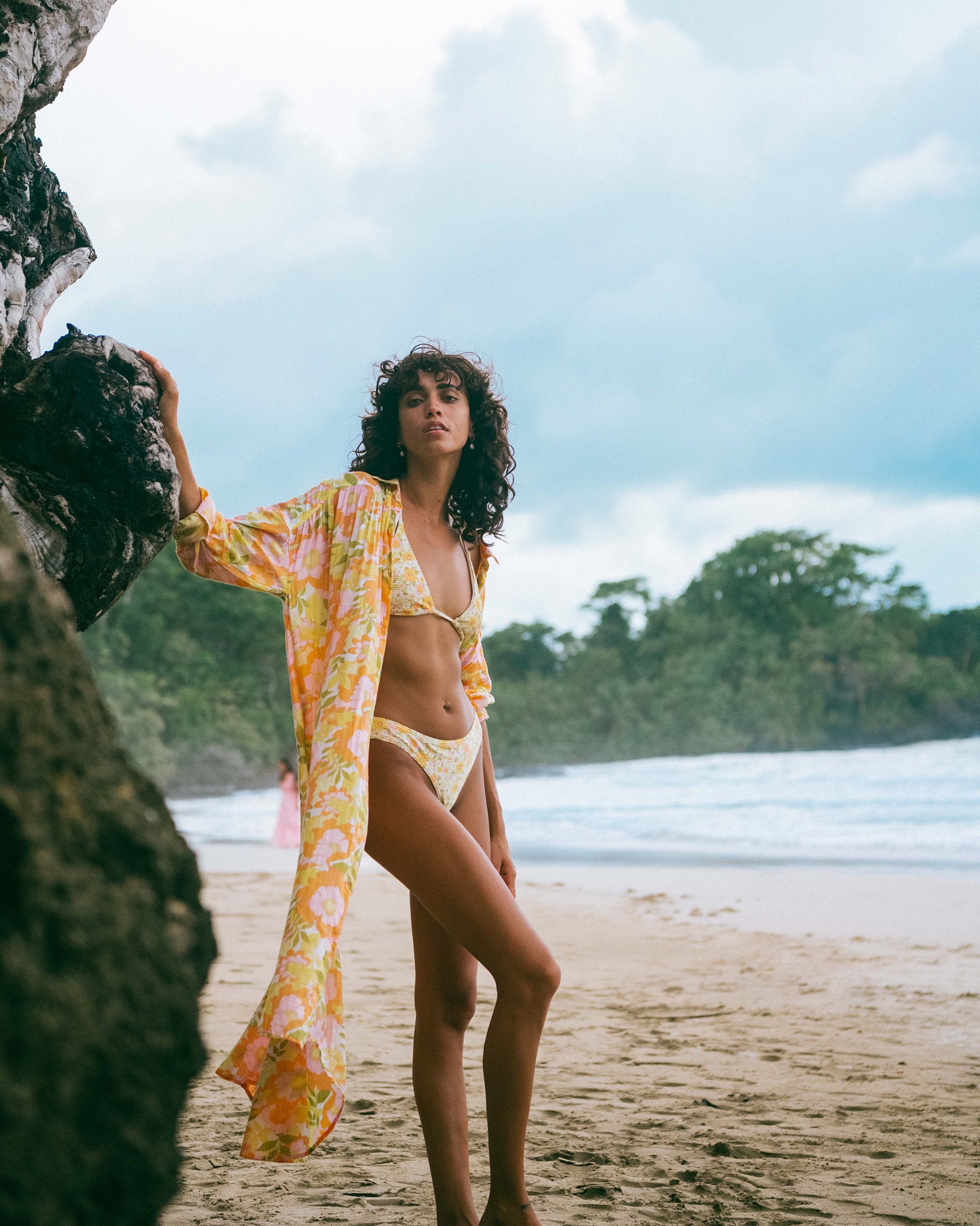 BILLABONG Sun Worshipper Tanlines Triangle Bikini Top Sweet blossoms ABJX300774 - View3