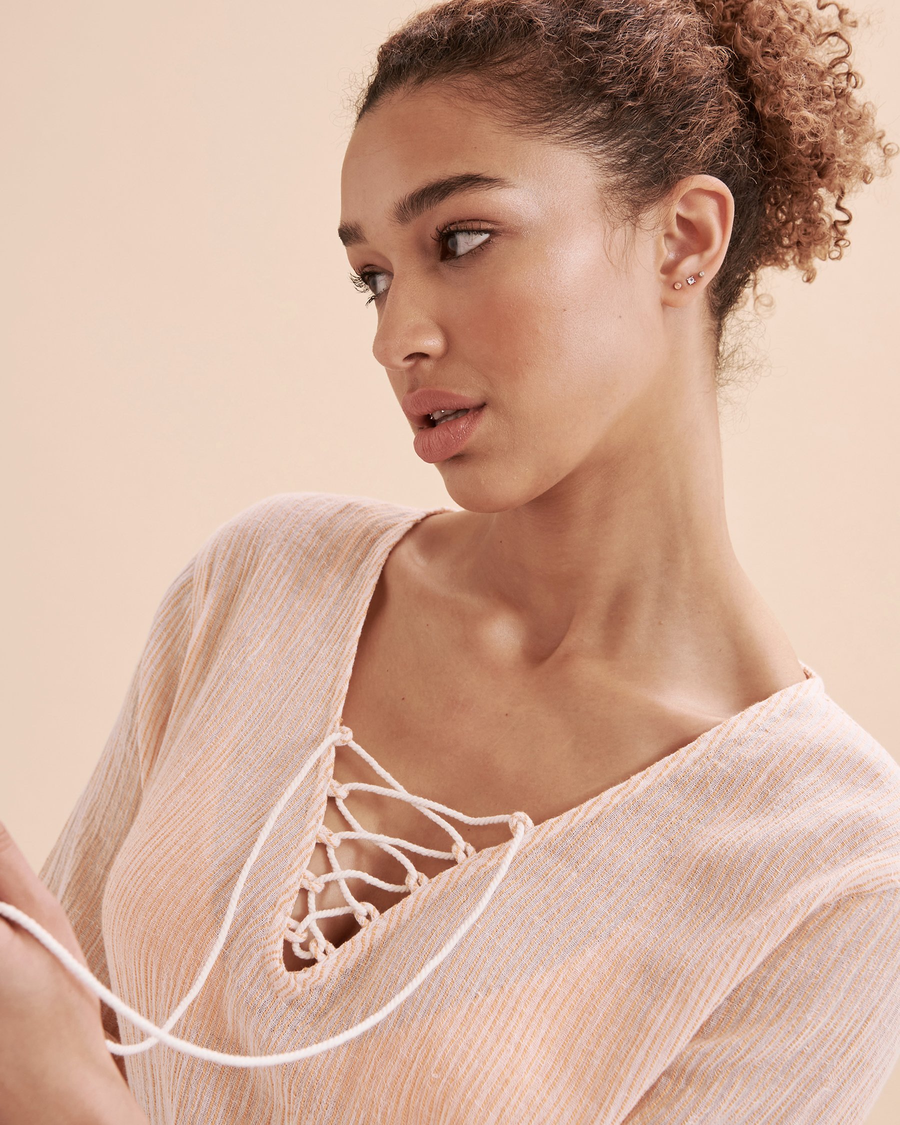 BILLABONG Blue skies Long Sleeve Cotton Cover-up Orange peel ABJX600207 - View3