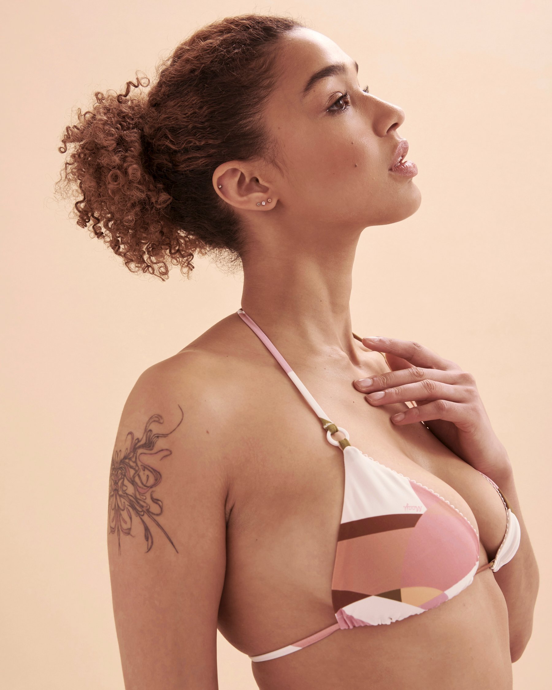 MAAJI Haut de bikini triangle réversible Estelle Cube Imprimé coloré clair 2769STR603 - Voir5